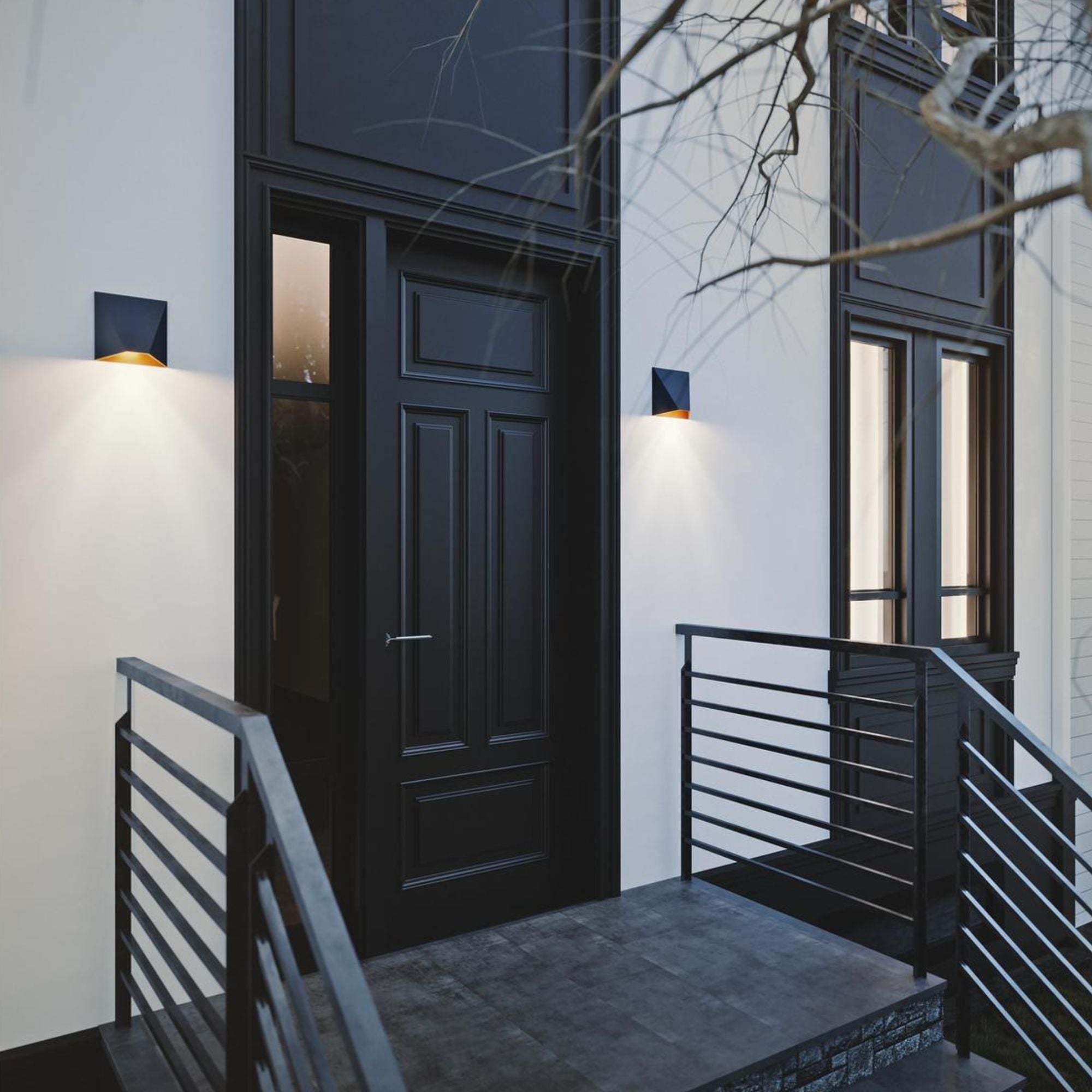 Kylo 8 In. LED Outdoor Wall Sconce Black Finish - Bees Lighting