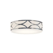 Lake 16" 3-Light Flush Mount, Painted Nickel Finish