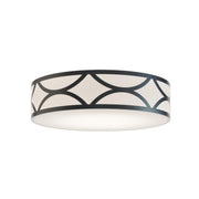 Lake 20" 3-Light Flush Mount, Black Finish