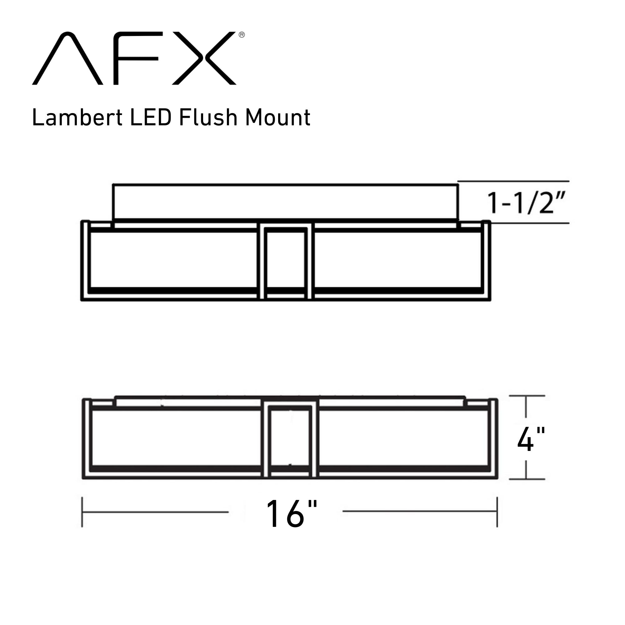 Lambert 16" LED Flush Mount, Satin Nickel Finish