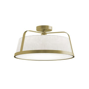 Lizzette 18" Semi-Flush Mount, Light Antique Brass Finish