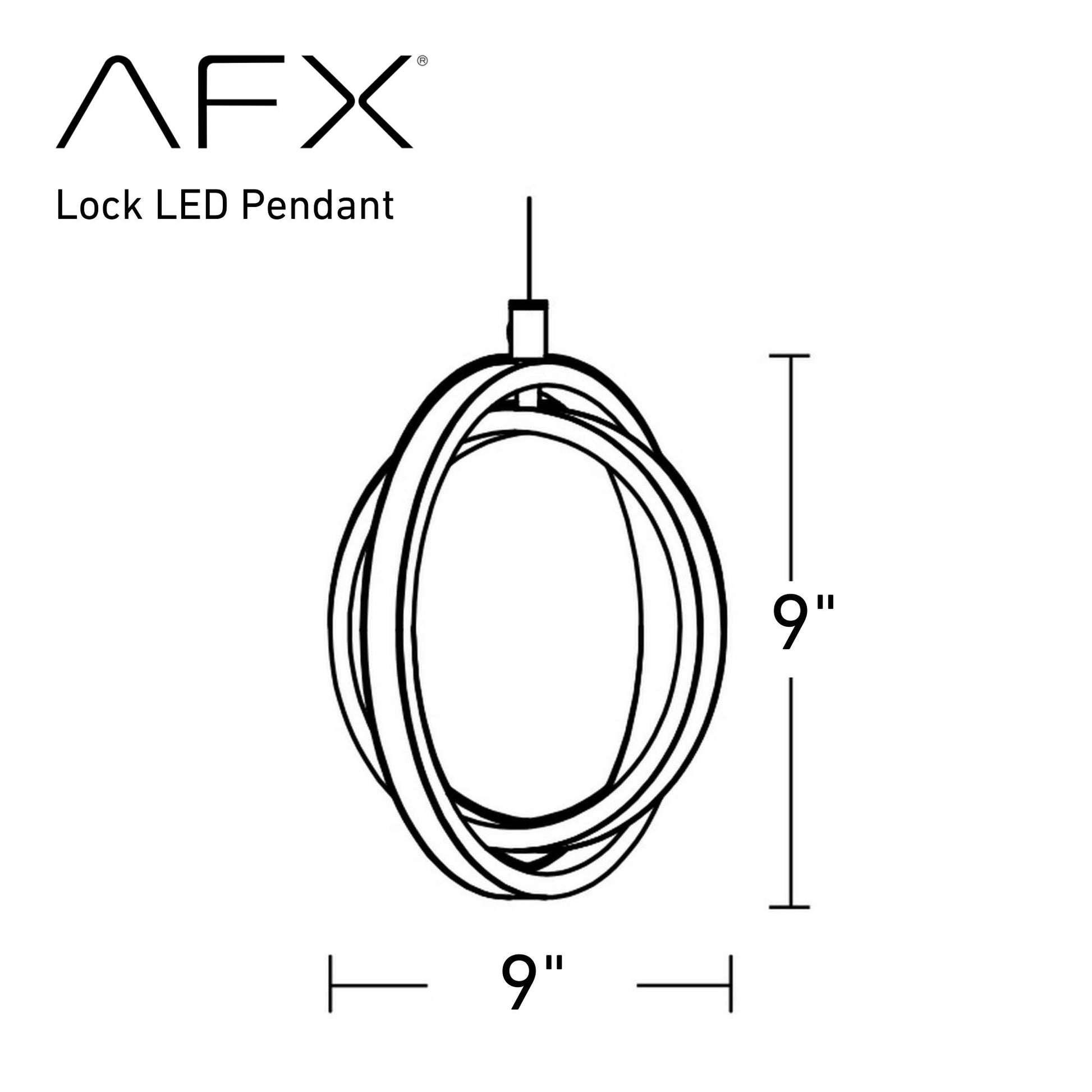 Lock 9" LED Mini Pendant, Black Finish - Bees Lighting