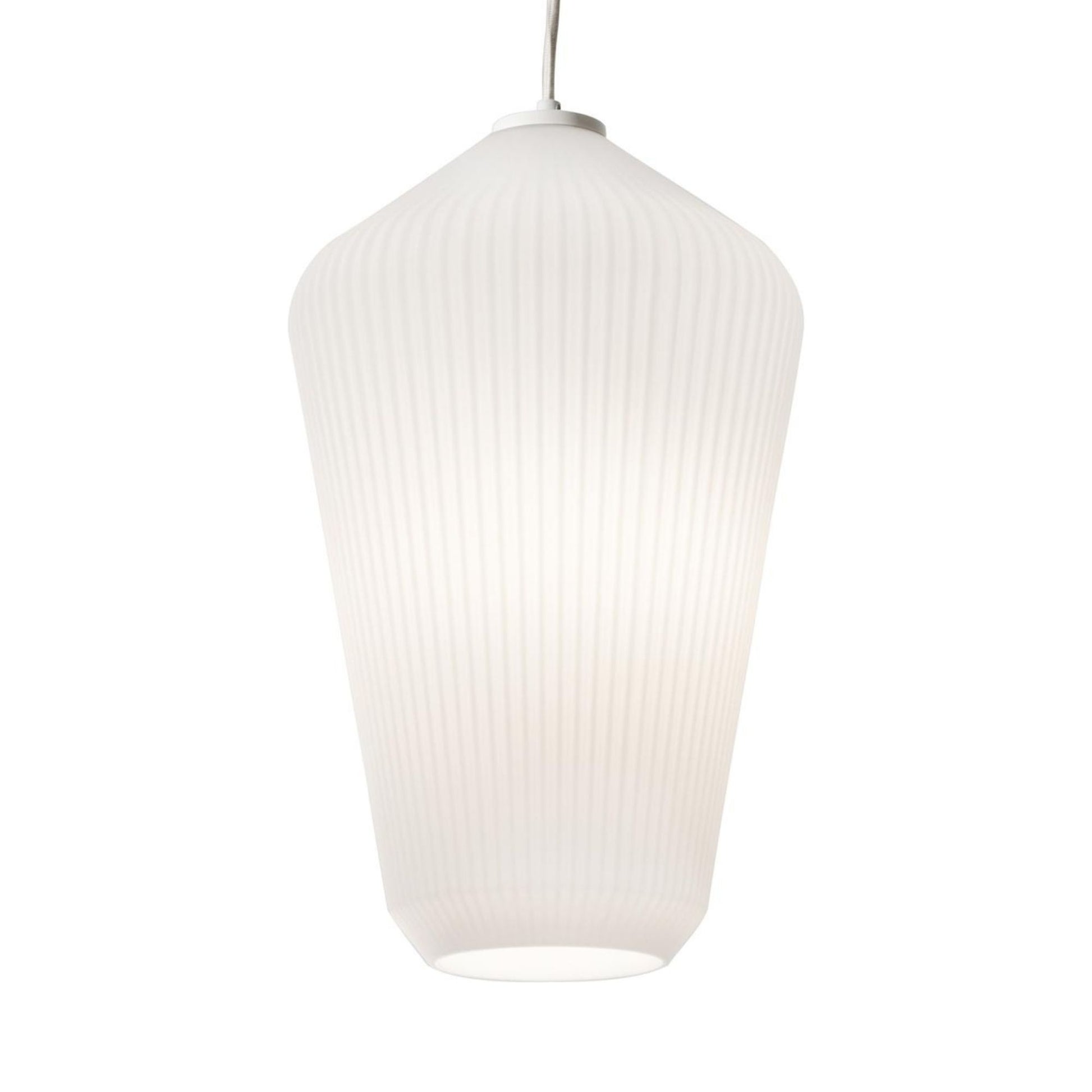 Lola 11" Mini Pendant, White Finish - Bees Lighting