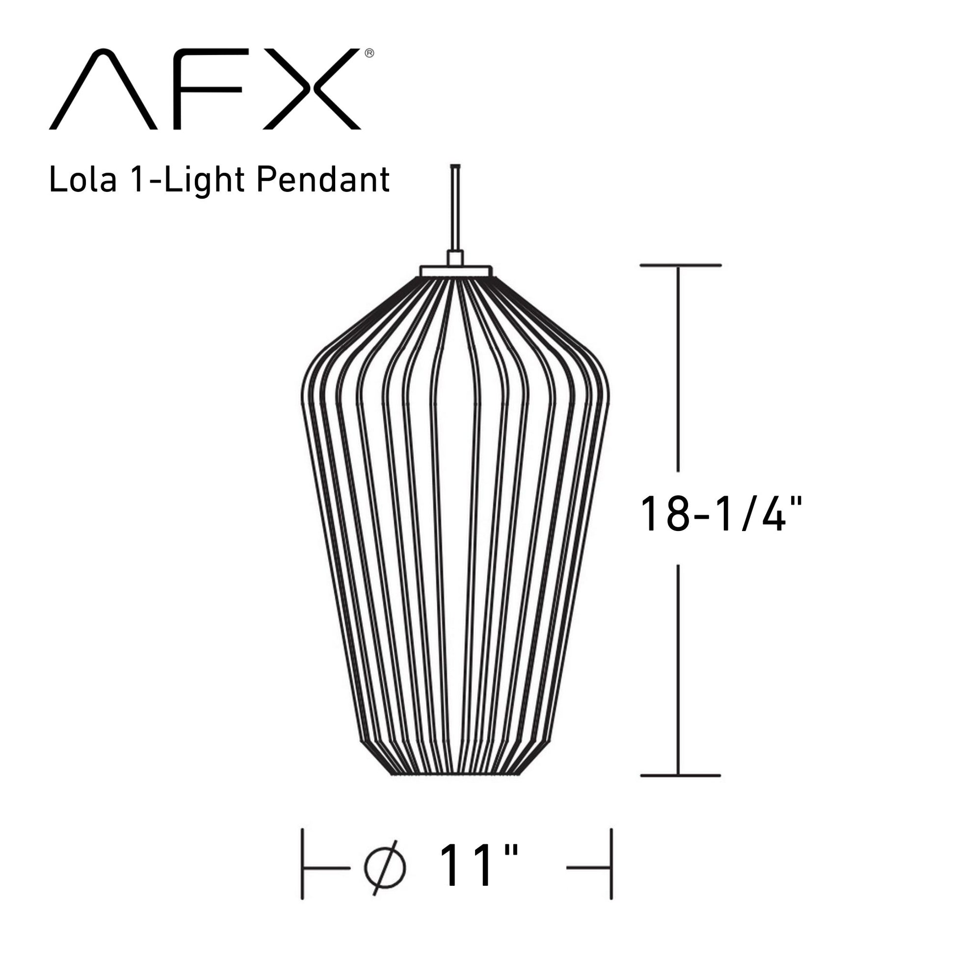 Lola 11" Mini Pendant, White Finish - Bees Lighting