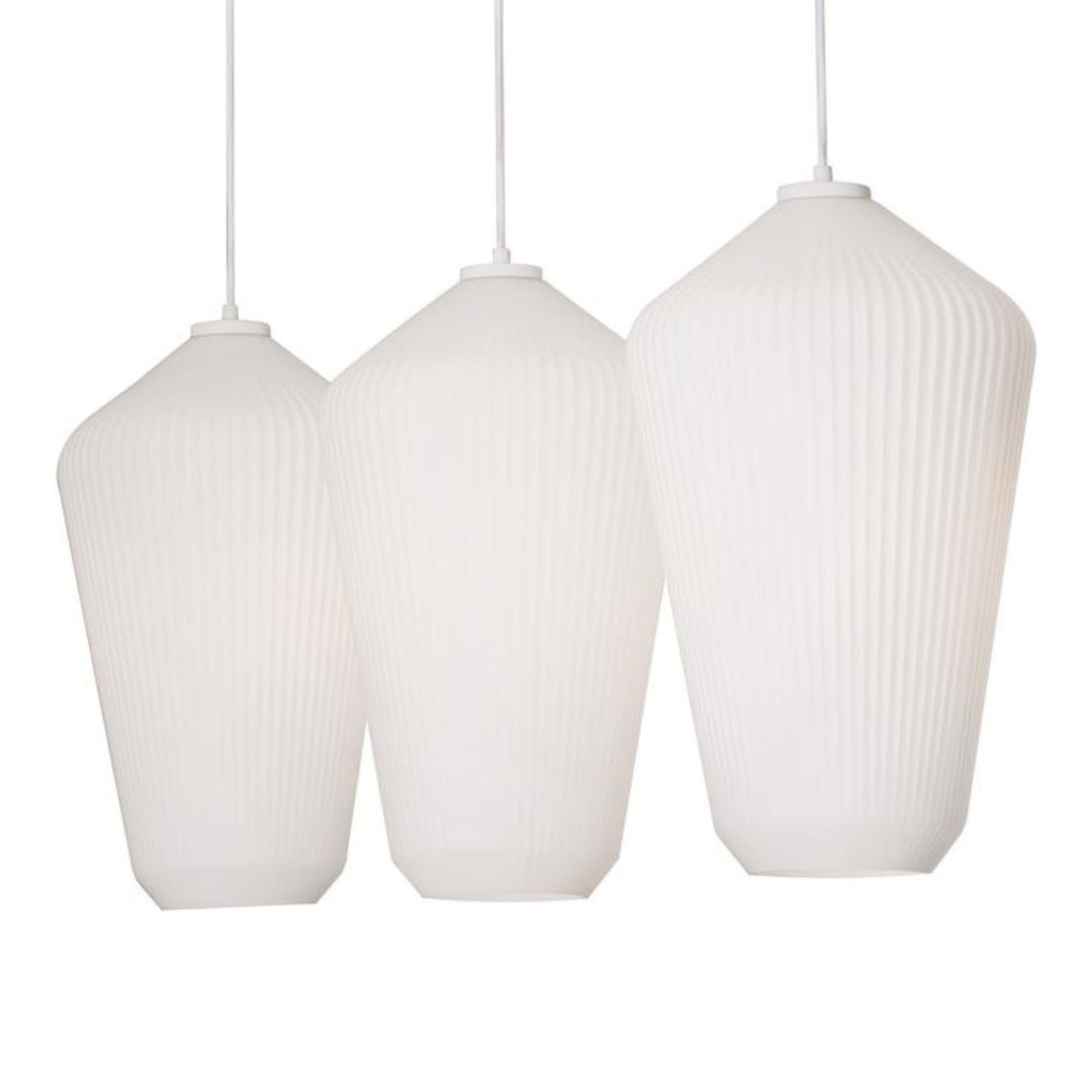 Lola 48" 3-Light Linear Pendant, White Finish - Bees Lighting
