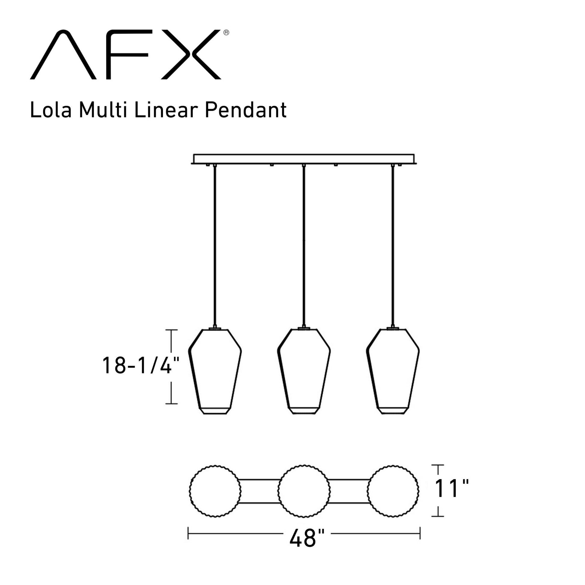 Lola 48" 3-Light Linear Pendant, White Finish - Bees Lighting