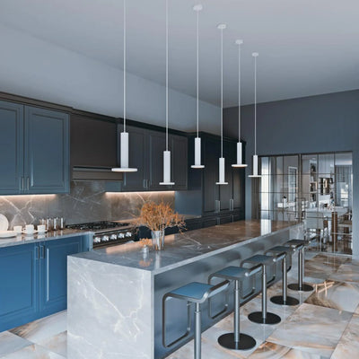 AFX Luna 36" LED Linear Pendant, White Finish