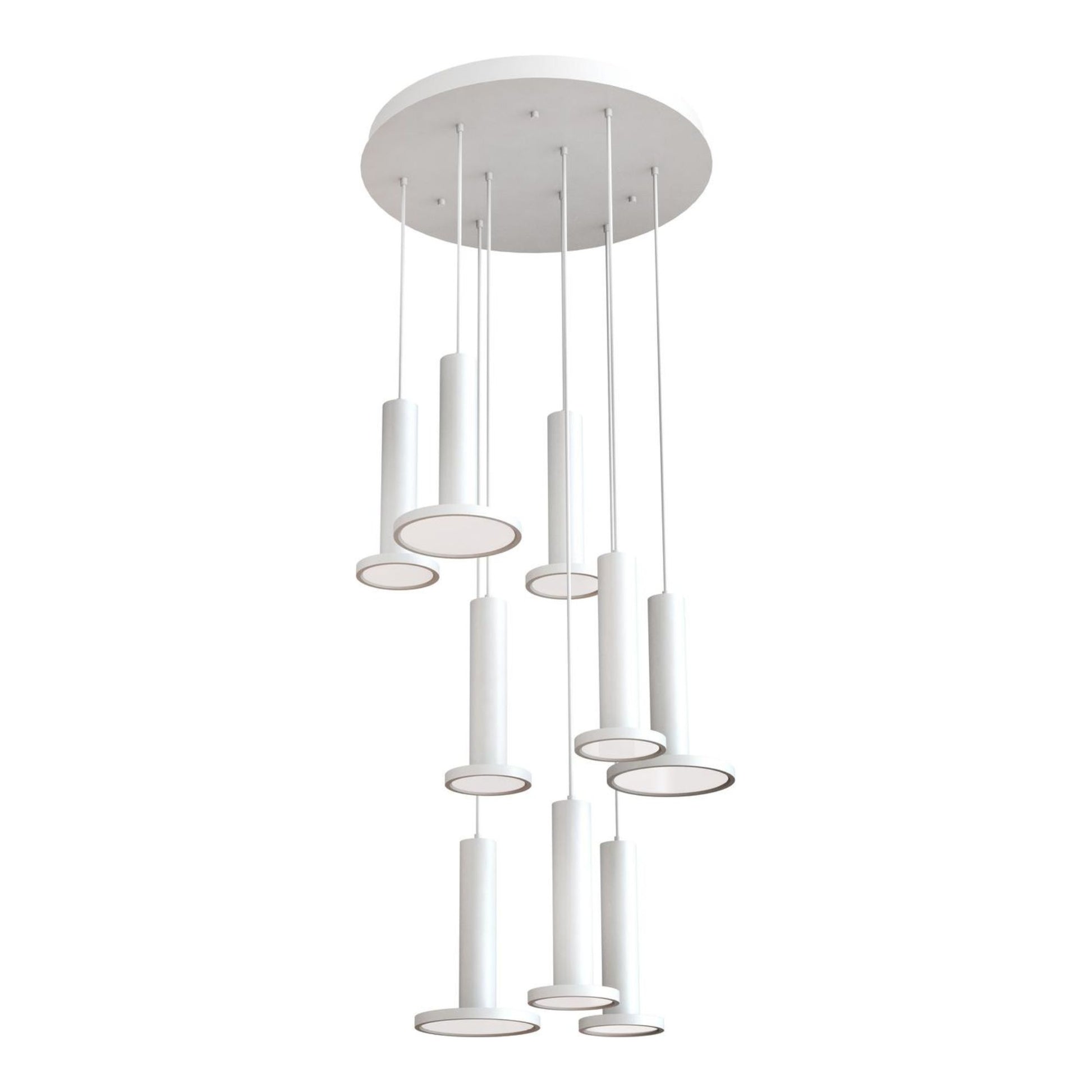 Luna 24" LED Mini Pendant, White Finish - Bees Lighting