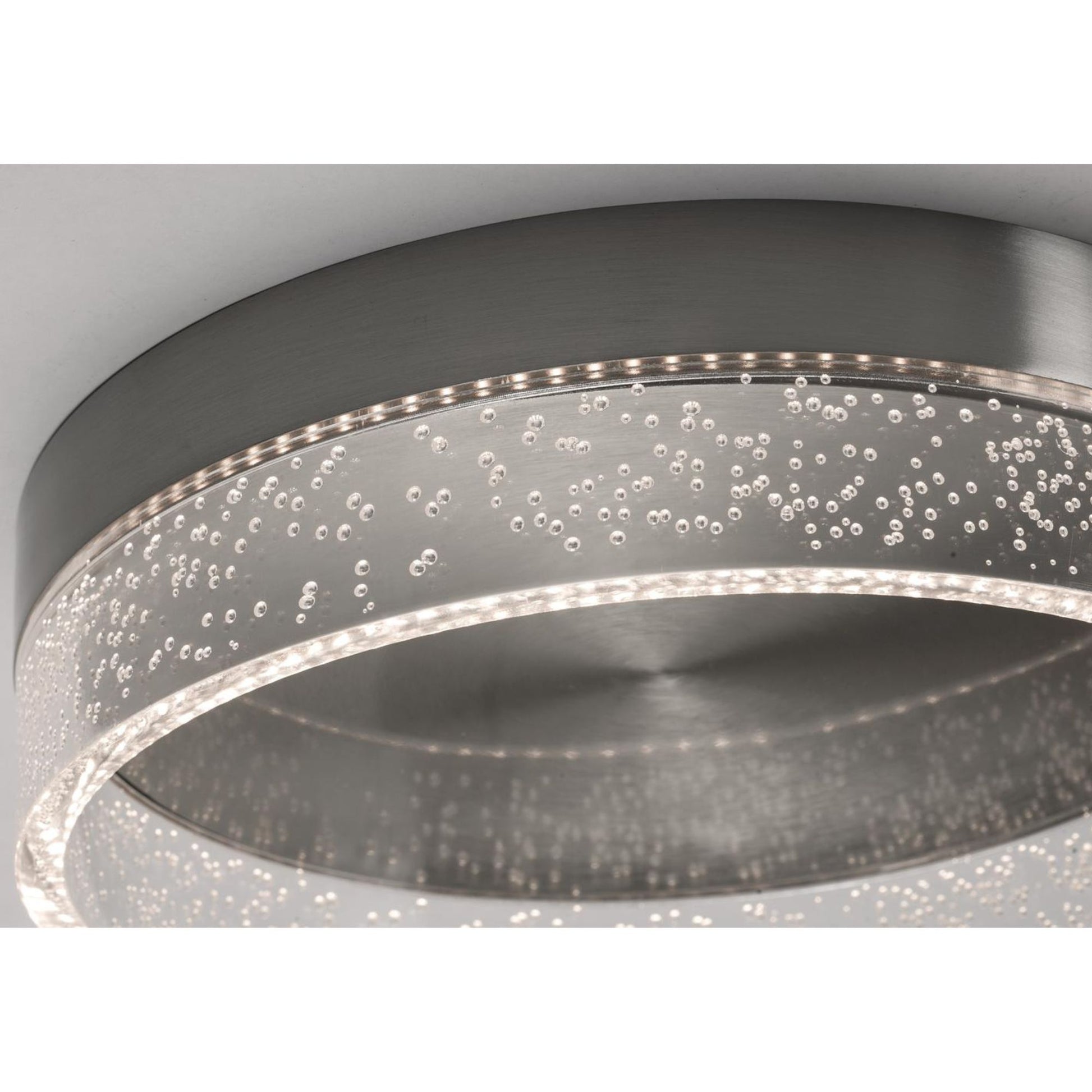 Maggie 12" LED Flush Mount, Satin Nickel Finish - Bees Lighting