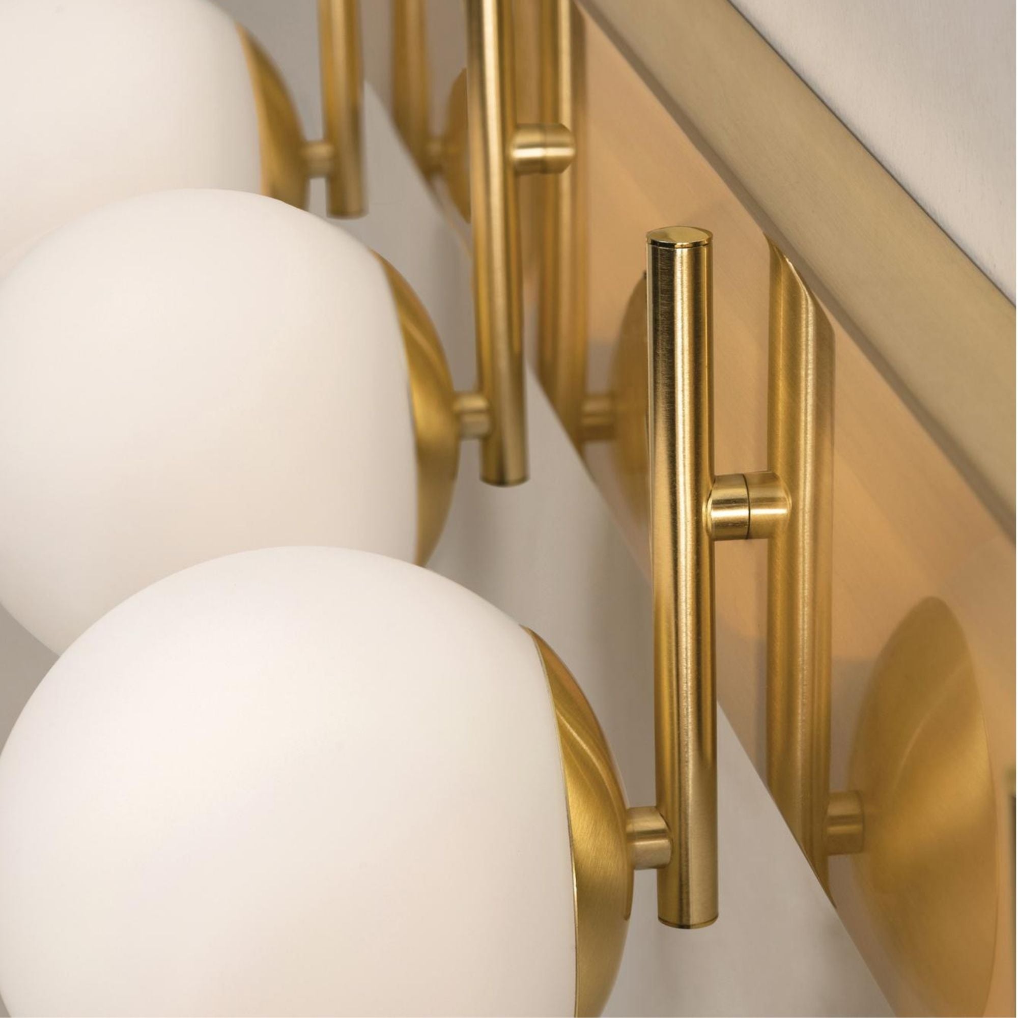 Metropolitan 38 in. 4 Lights LED Vanity Light Satin Brass Finish - Bees Lighting