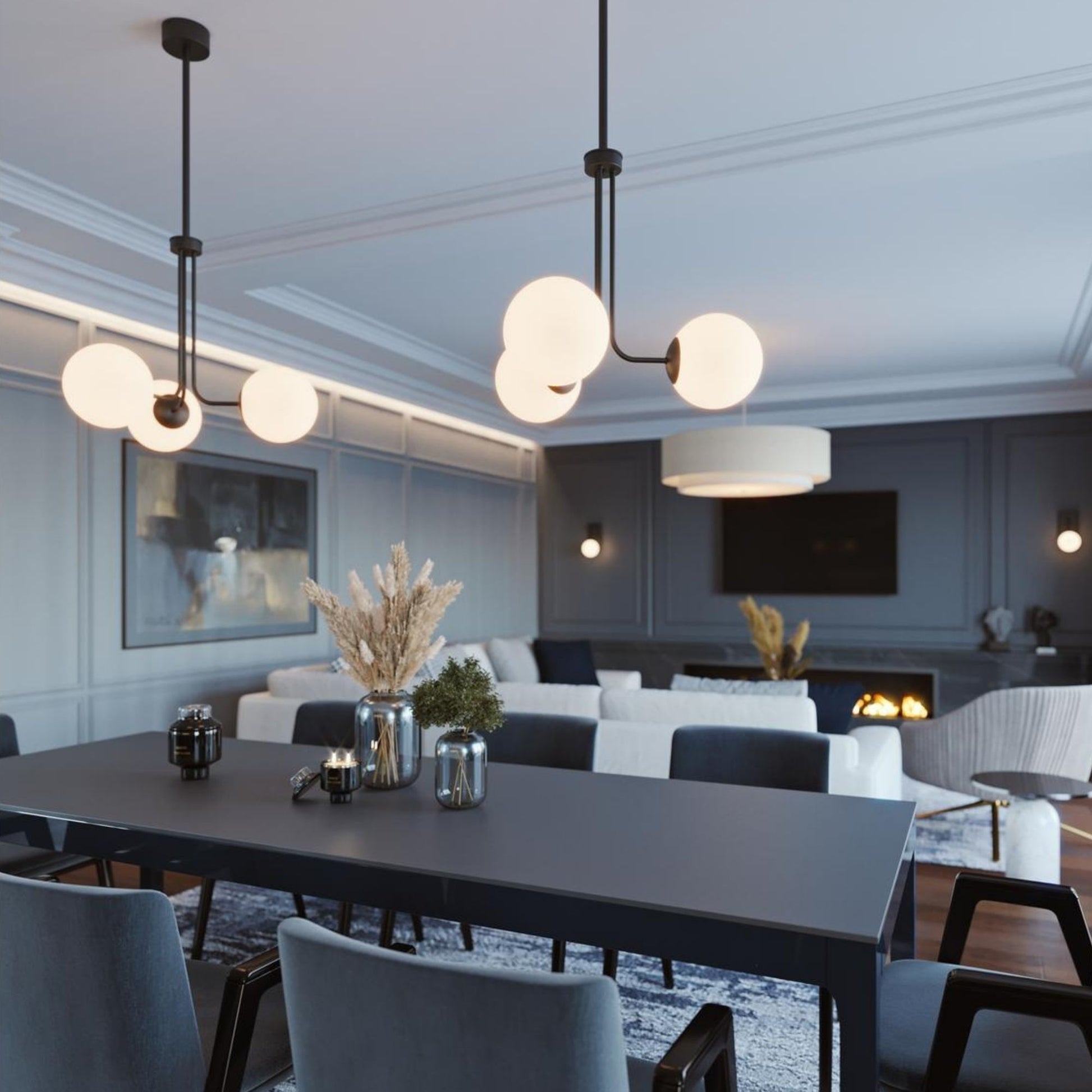 Metropolitan 27" LED Pendant, Black Finish - Bees Lighting
