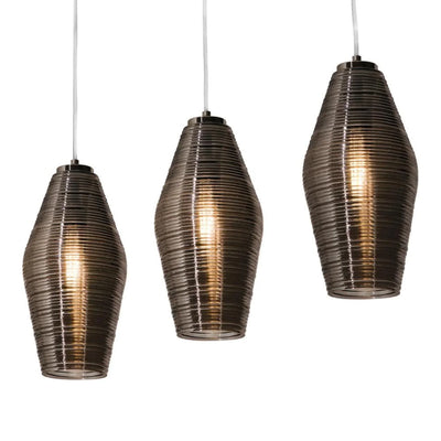 AFX Mila 36" 3-Light Linear Pendant, Satin Nickel Finish
