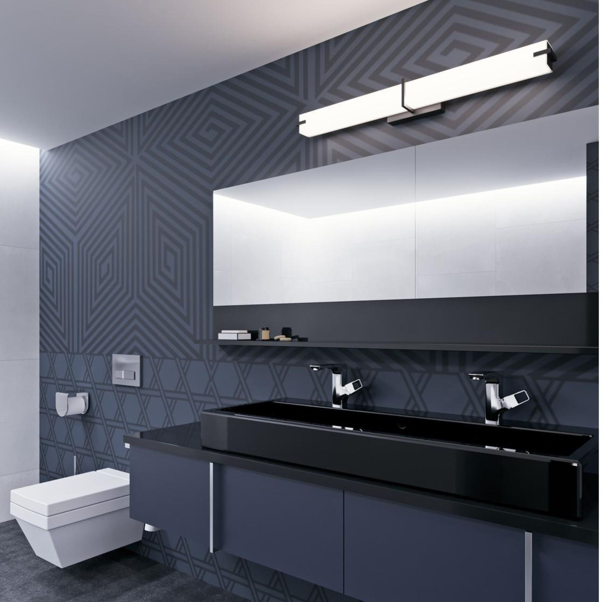 Miller 36 In. LED Bath Bar Black Finish - Bees Lighting