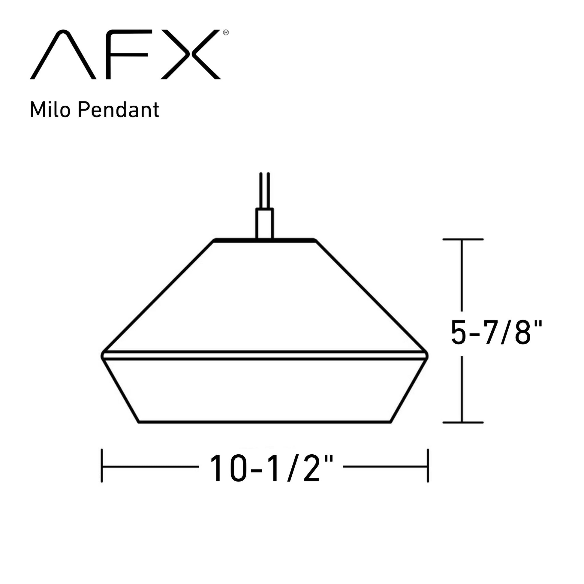 Milo 11" Pendant, White Finish - Bees Lighting