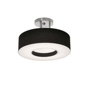 Montclair 12" LED Semi-Flush Mount, Black Finish