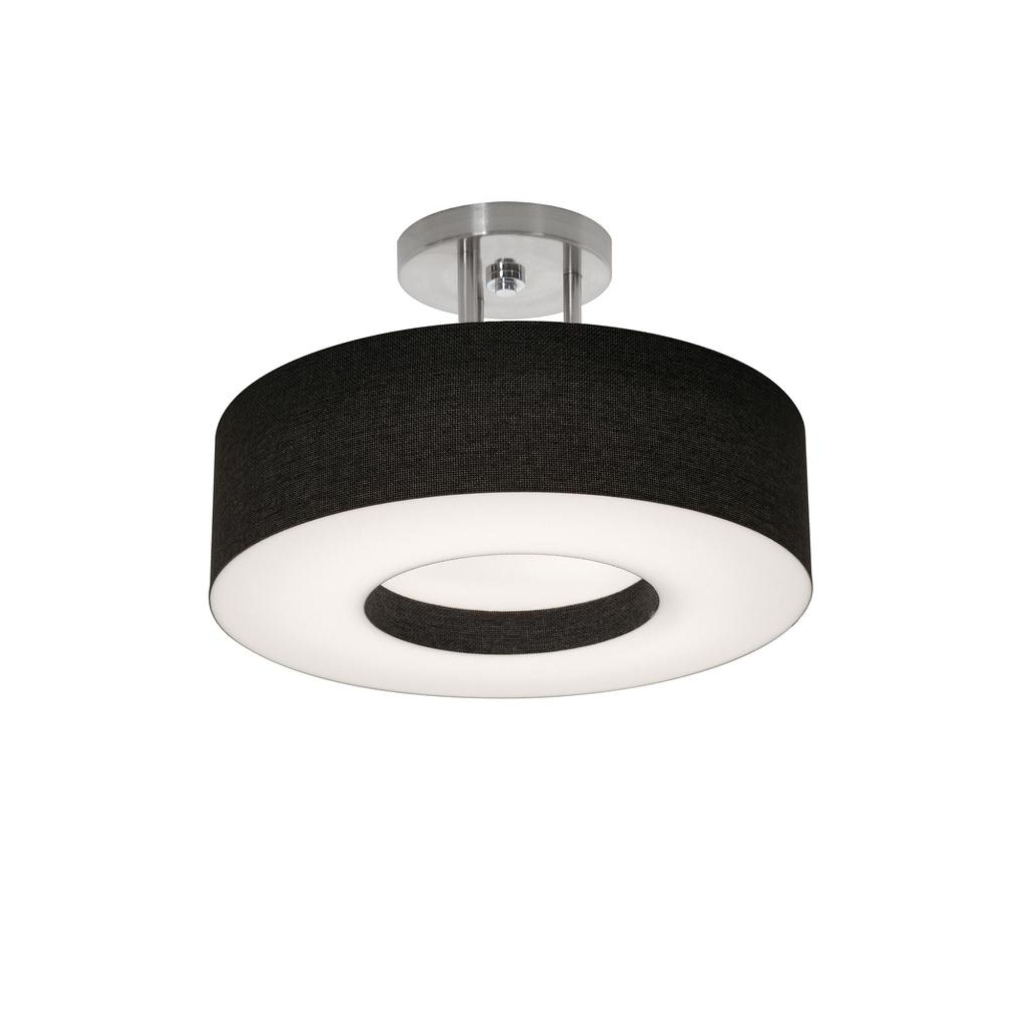Montclair 12" LED Semi-Flush Mount, Black Finish