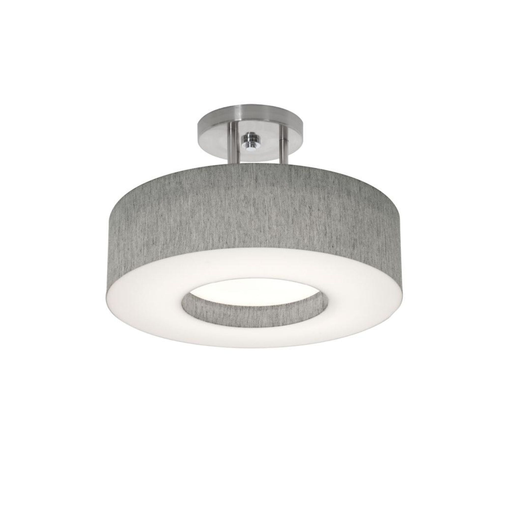 Montclair 12" LED Semi-Flush Mount, Satin Nickel Finish