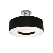 Montclair 15" LED Semi-Flush Mount, Black Finish