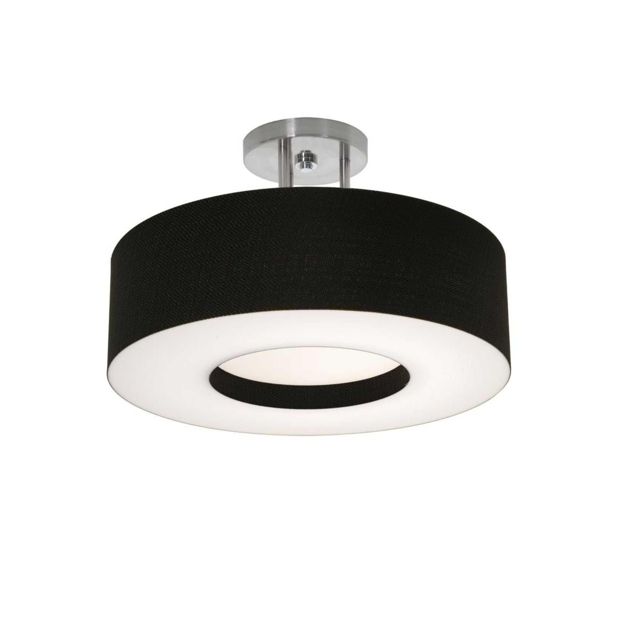 Montclair 15" LED Semi-Flush Mount, Black Finish