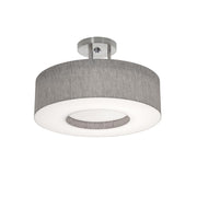 Montclair 15" LED Semi-Flush Mount, Satin Nickel Finish