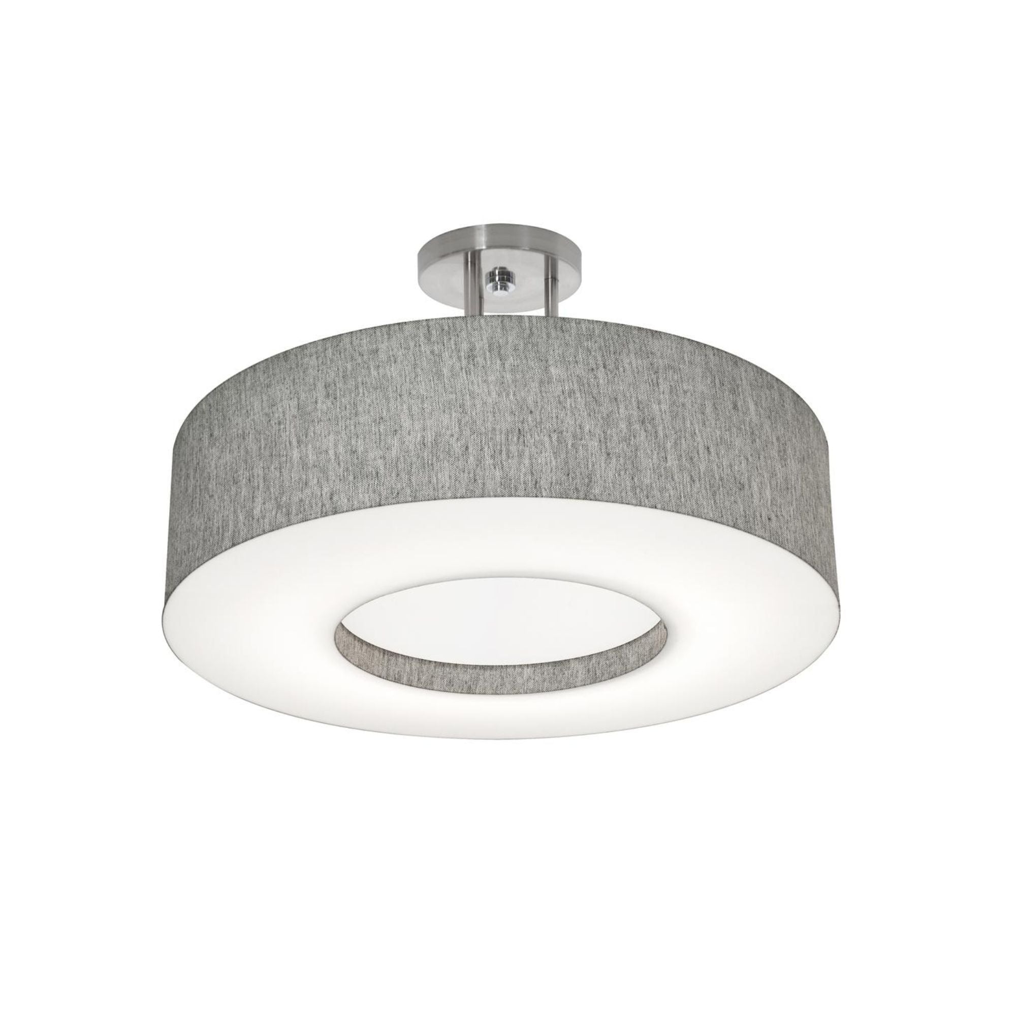 Montclair 19" LED Semi-Flush Mount, Satin Nickel Finish