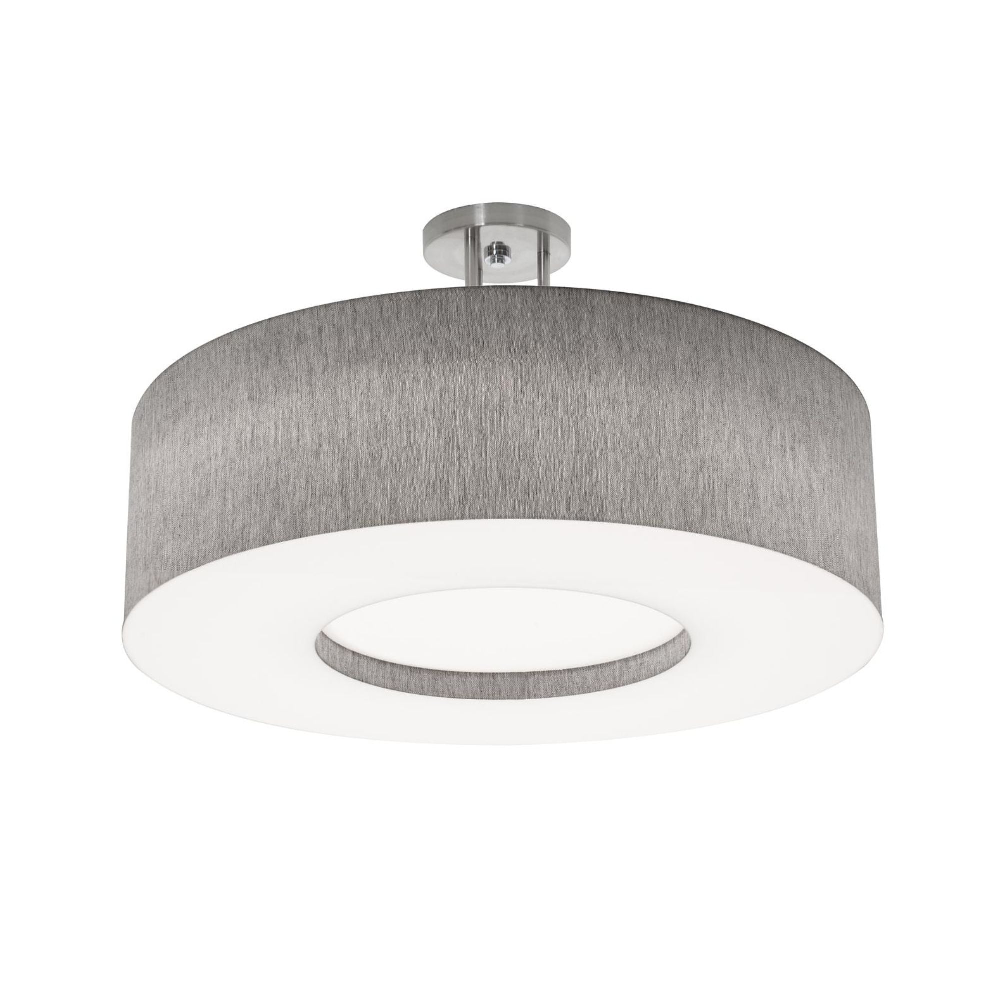 Montclair 24" LED Semi-Flush Mount, Satin Nickel Finish