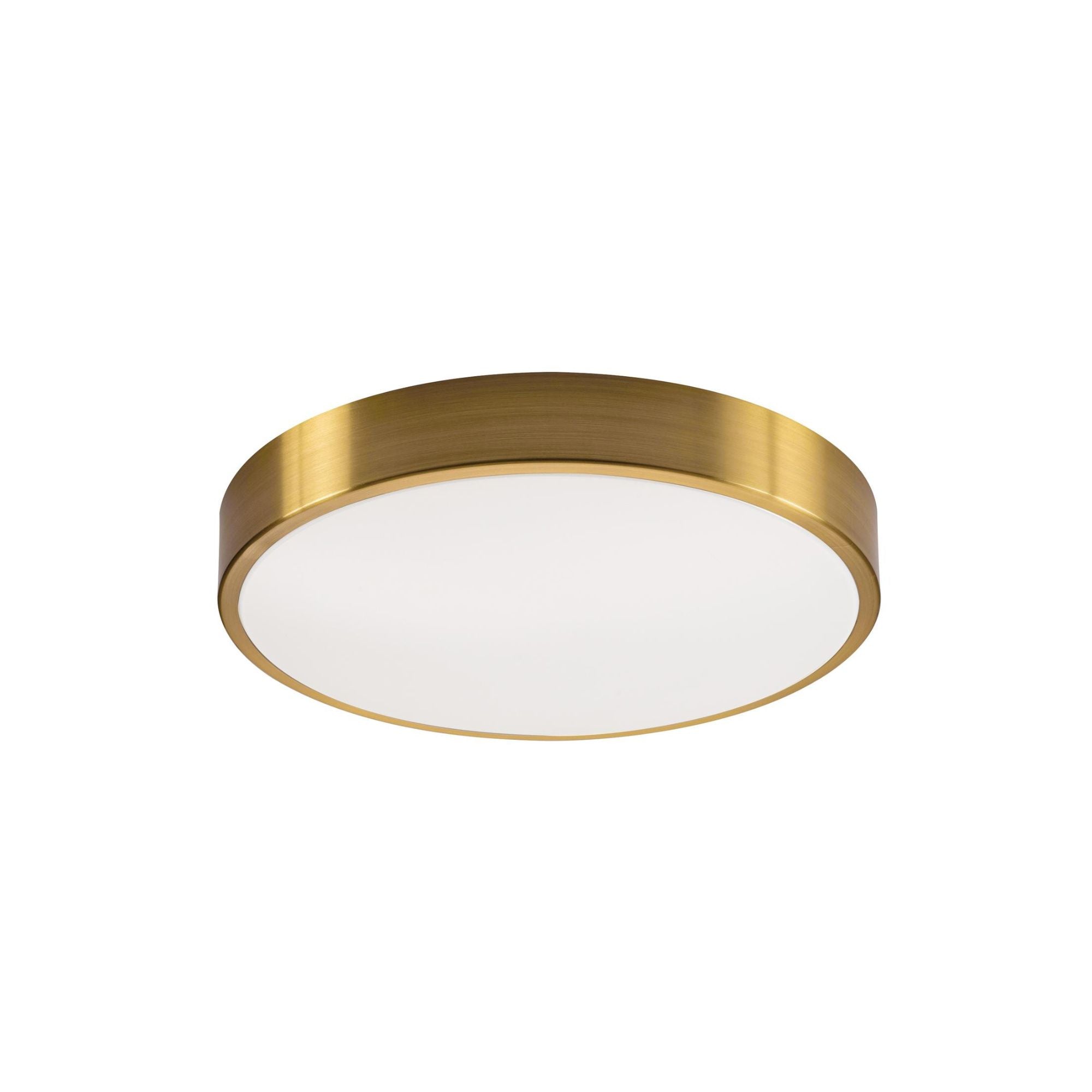 Octavia 12" LED Flush Mount, Satin Brass Finish