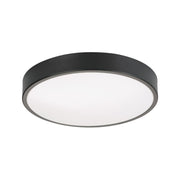 Octavia 19" LED Flush Mount, Black Finish, Battery Backup