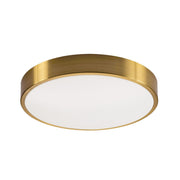 Octavia 19" LED Flush Mount, Satin Brass Finish