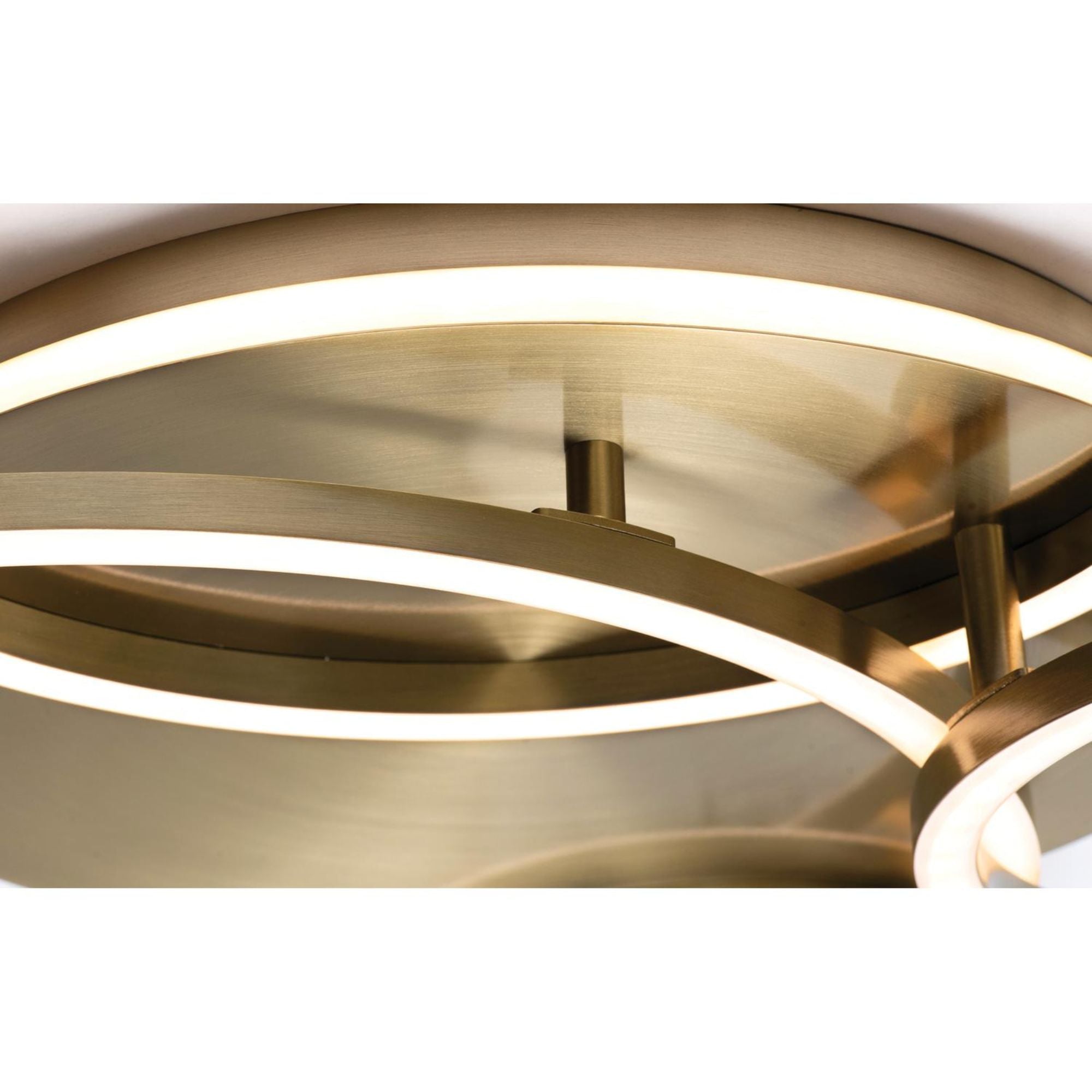 Orbit 24" LED Semi Flush Mount, Light Antique Brass Finish