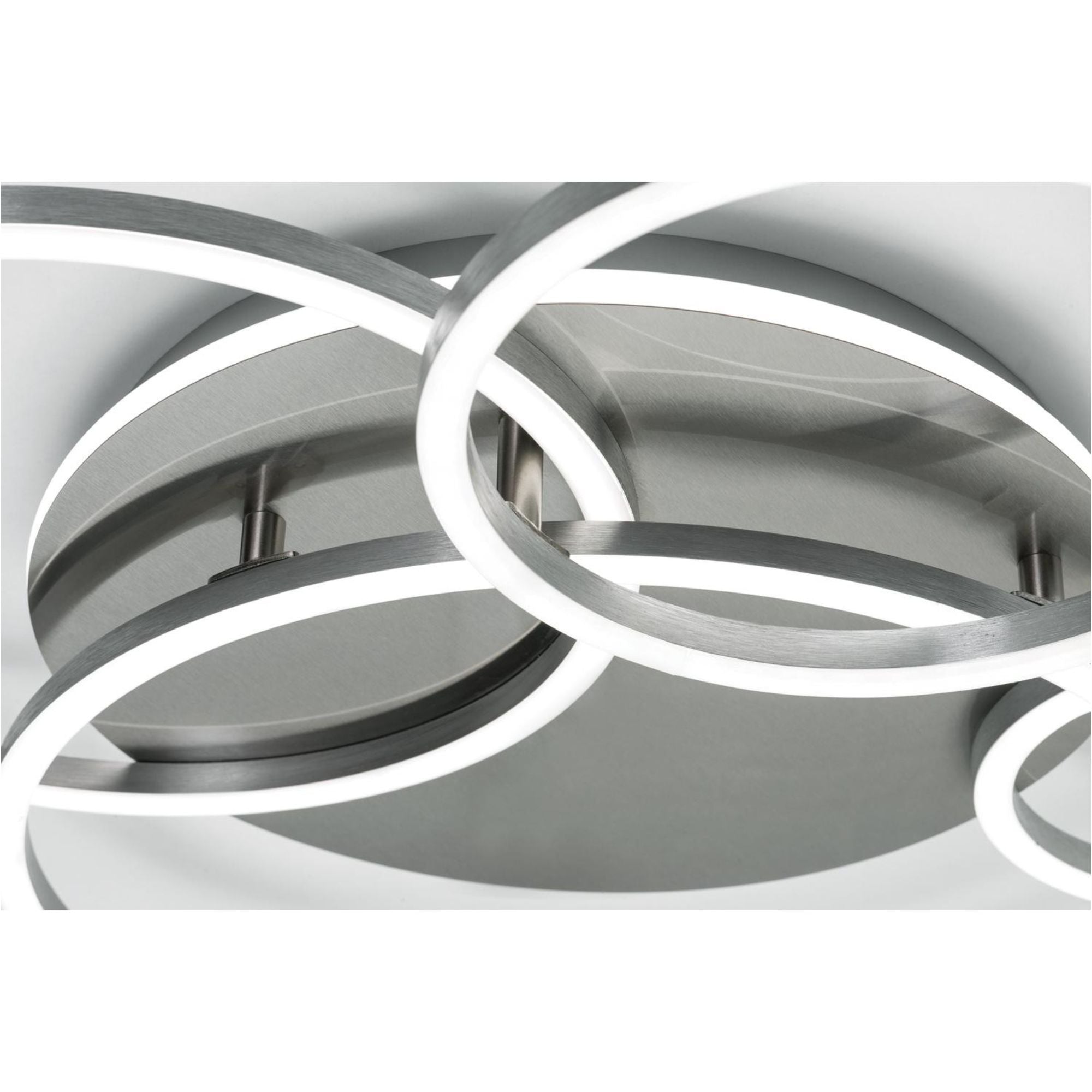 Orbit 24" LED Semi Flush Mount, Satin Nickel Finish
