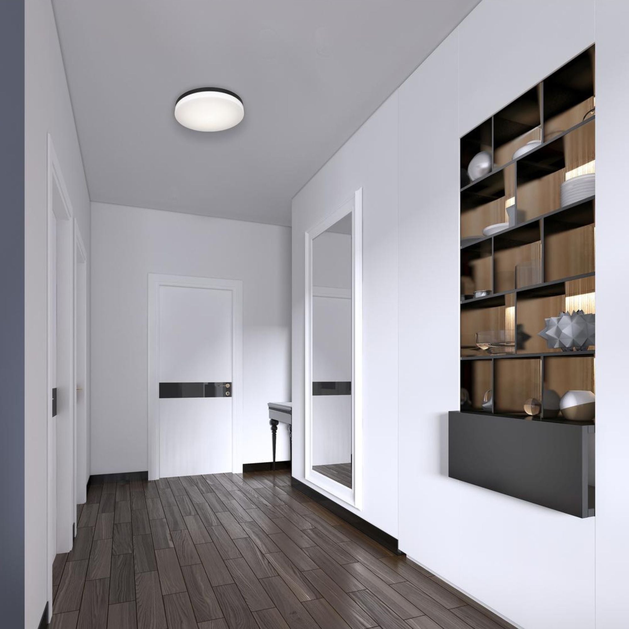 Oscar 11" LED Flush Mount, Black Finish