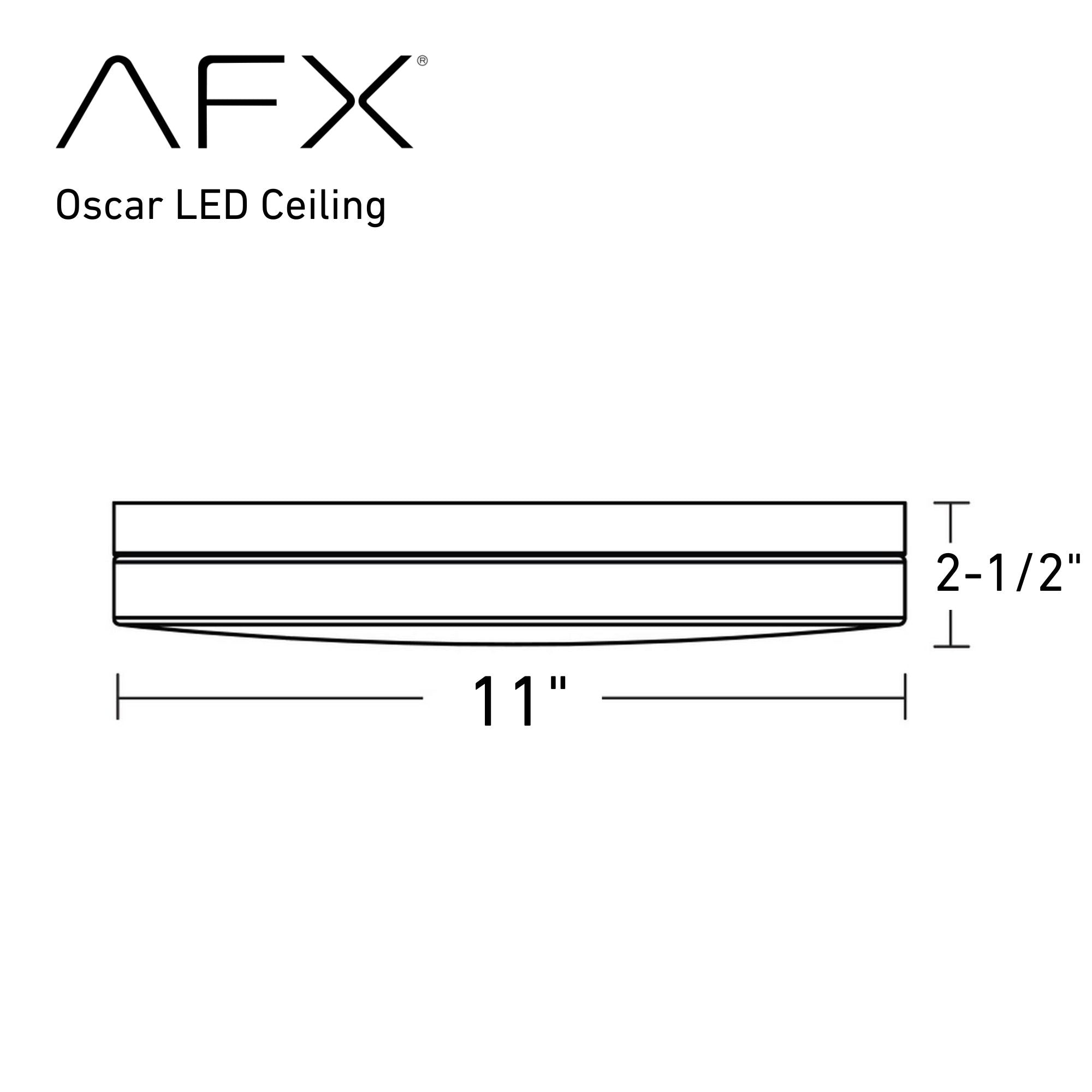 Oscar 11" LED Flush Mount, Black Finish