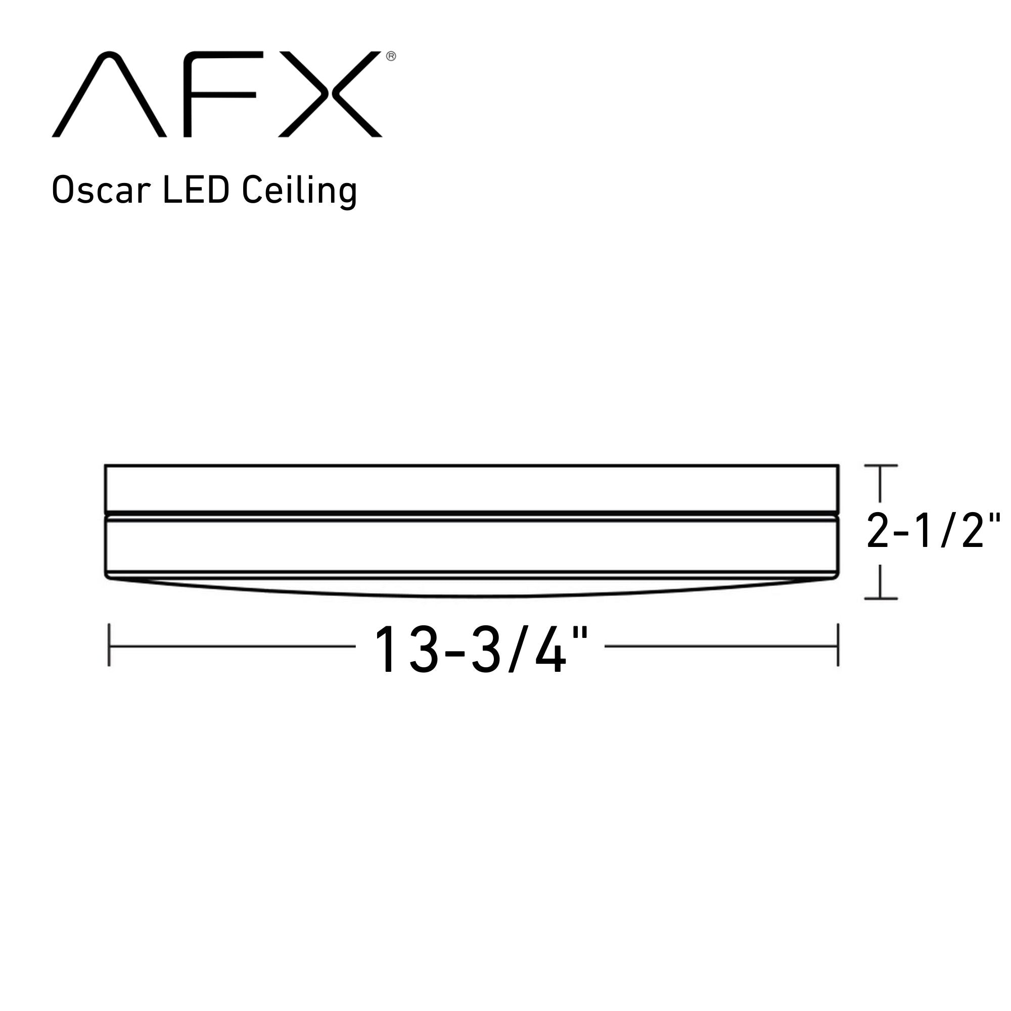 Oscar 14" LED Flush Mount, Satin Nickel Finish