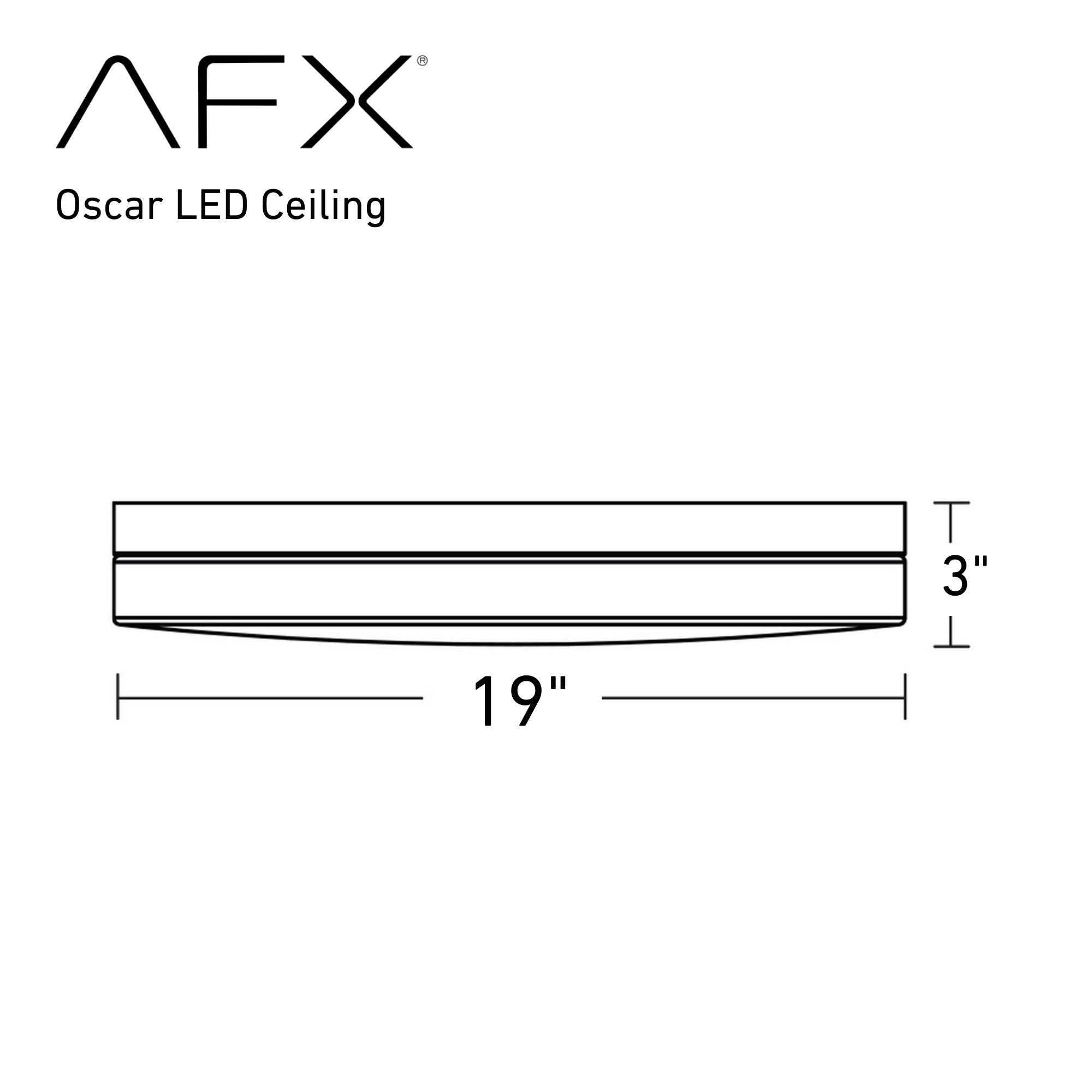 Oscar 19" LED Flush Mount, Black Finish