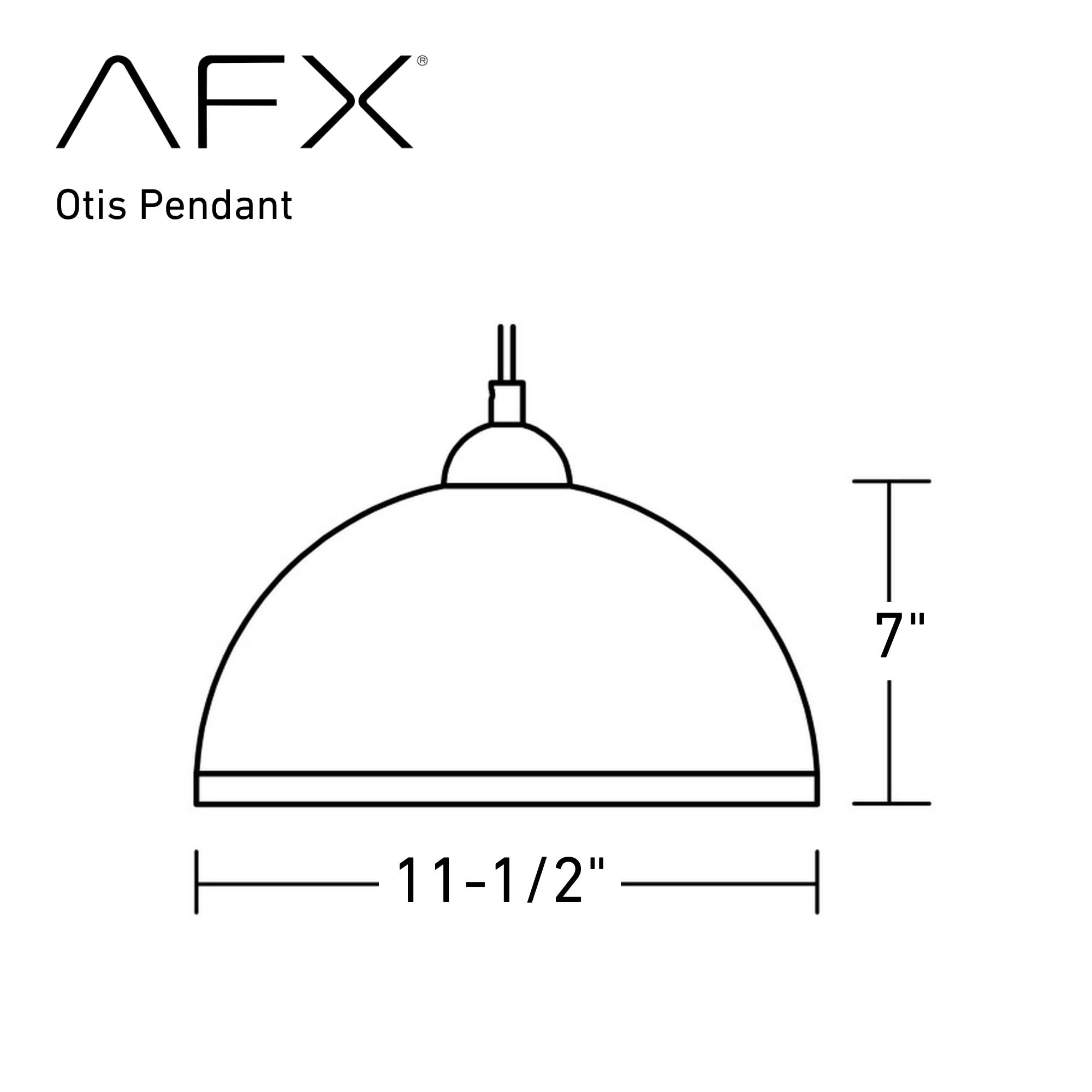 Otis 12 in. Pendant Light Black Finish - Bees Lighting