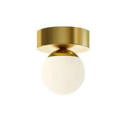 AFX Lighting - Pearl 4" LED Flush Mount, Satin Brass Finish | Bees Lighting