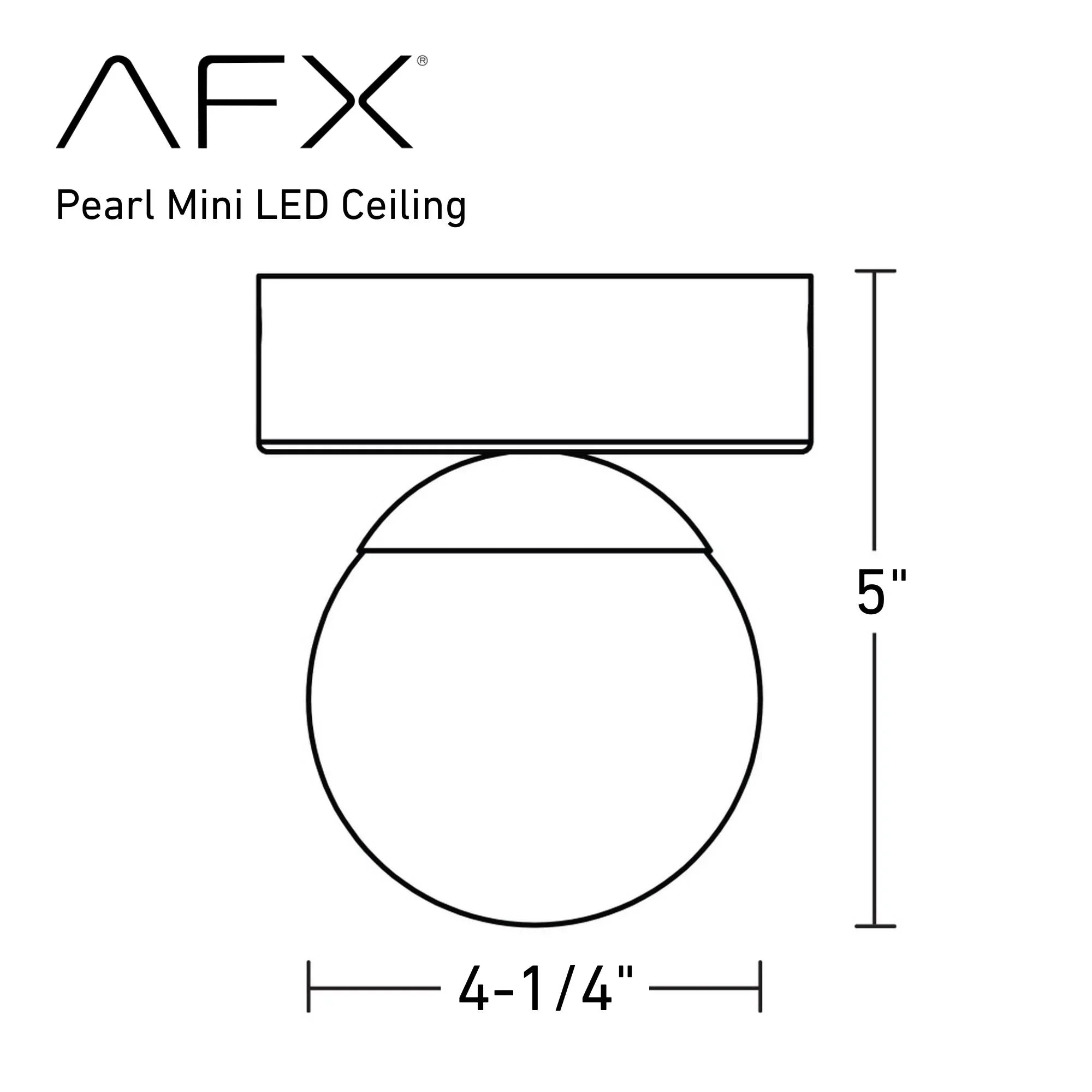 AFX Lighting - Pearl 4" LED Flush Mount, Satin Brass Finish | Bees Lighting