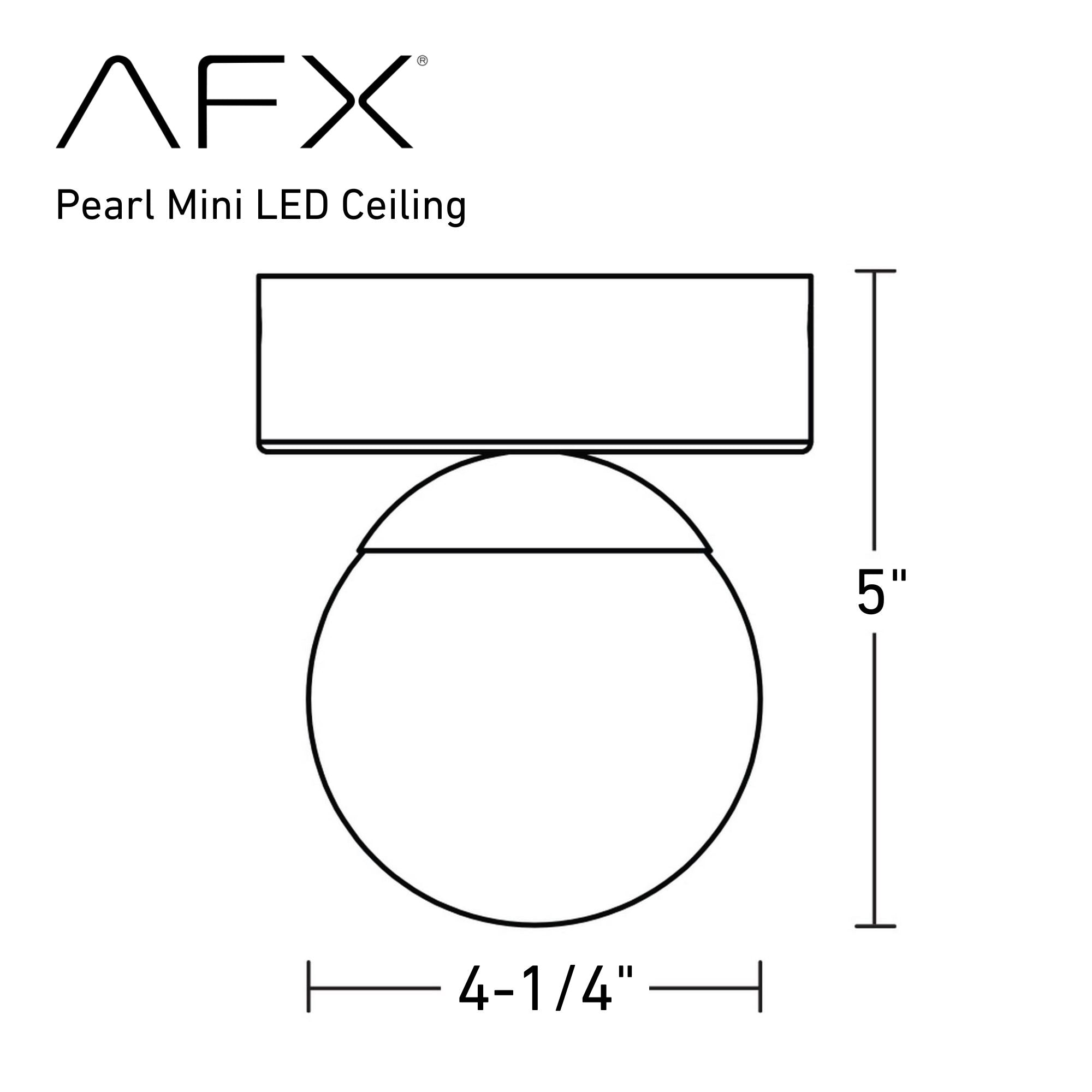 Pearl 4" LED Flush Mount, Satin Nickel Finish