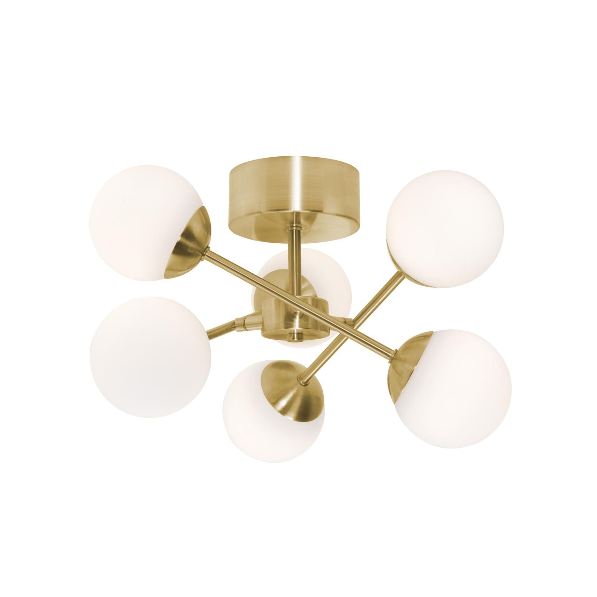 Pearl 16" LED Ceiling Mount, Satin Brass Finish