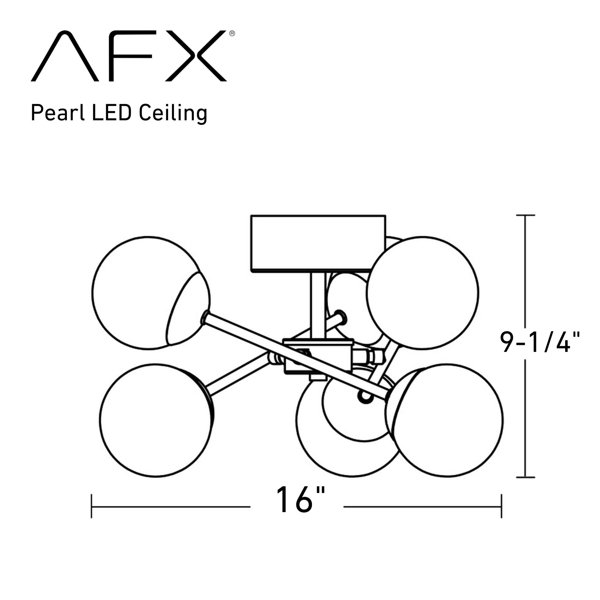 Pearl 16" LED Ceiling Mount, Satin Brass Finish