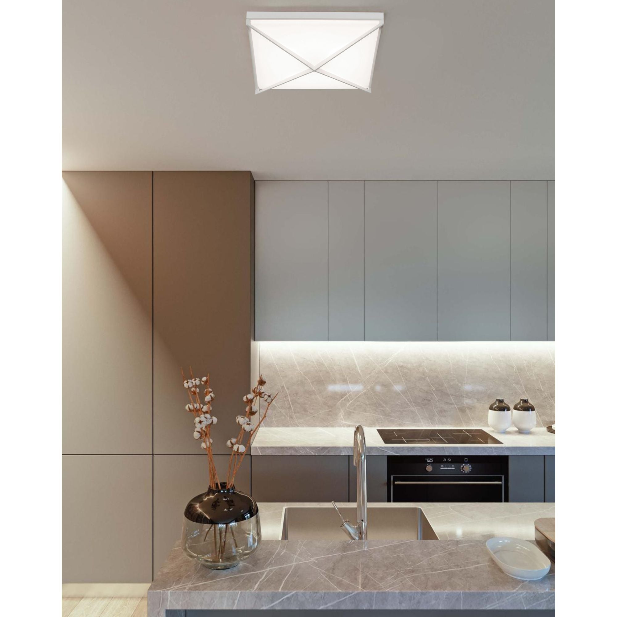 Pearson 12" LED Flush Mount, White Finish - Bees Lighting