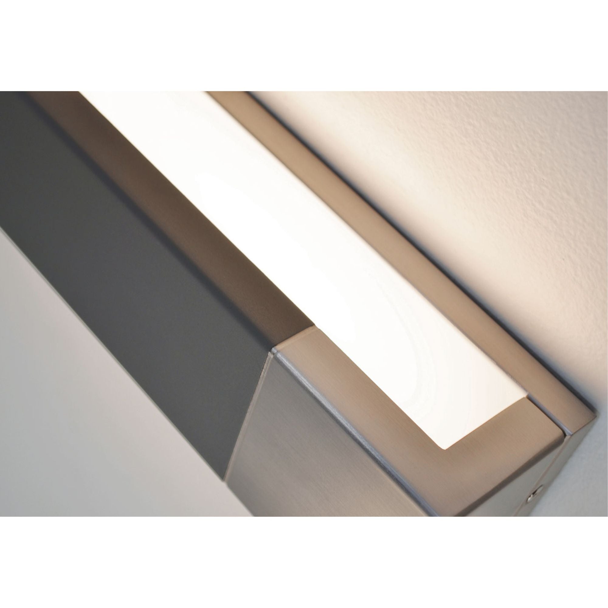 Post 14" LED Wall Sconce, Satin Nickel and Dark Grey Finish - Bees Lighting