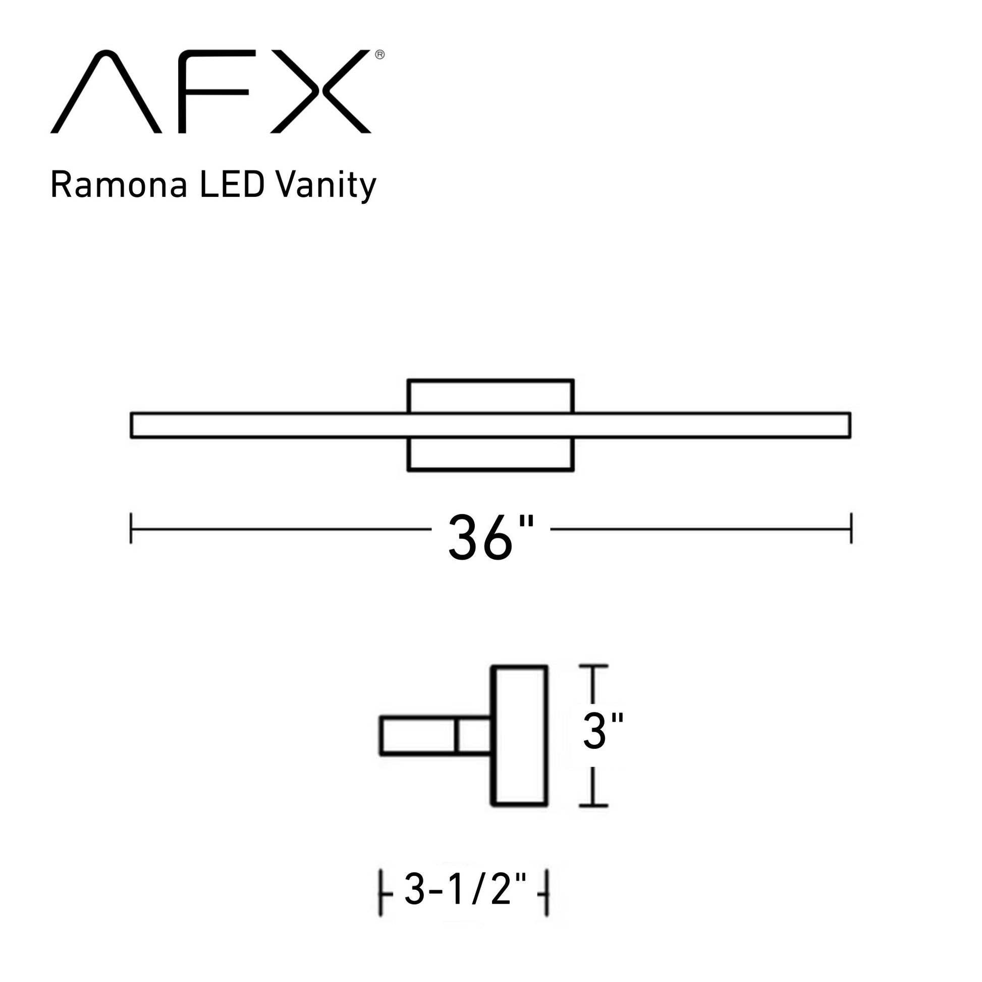 Ramona 36" LED Vanity, Satin Nickel Finish - Bees Lighting