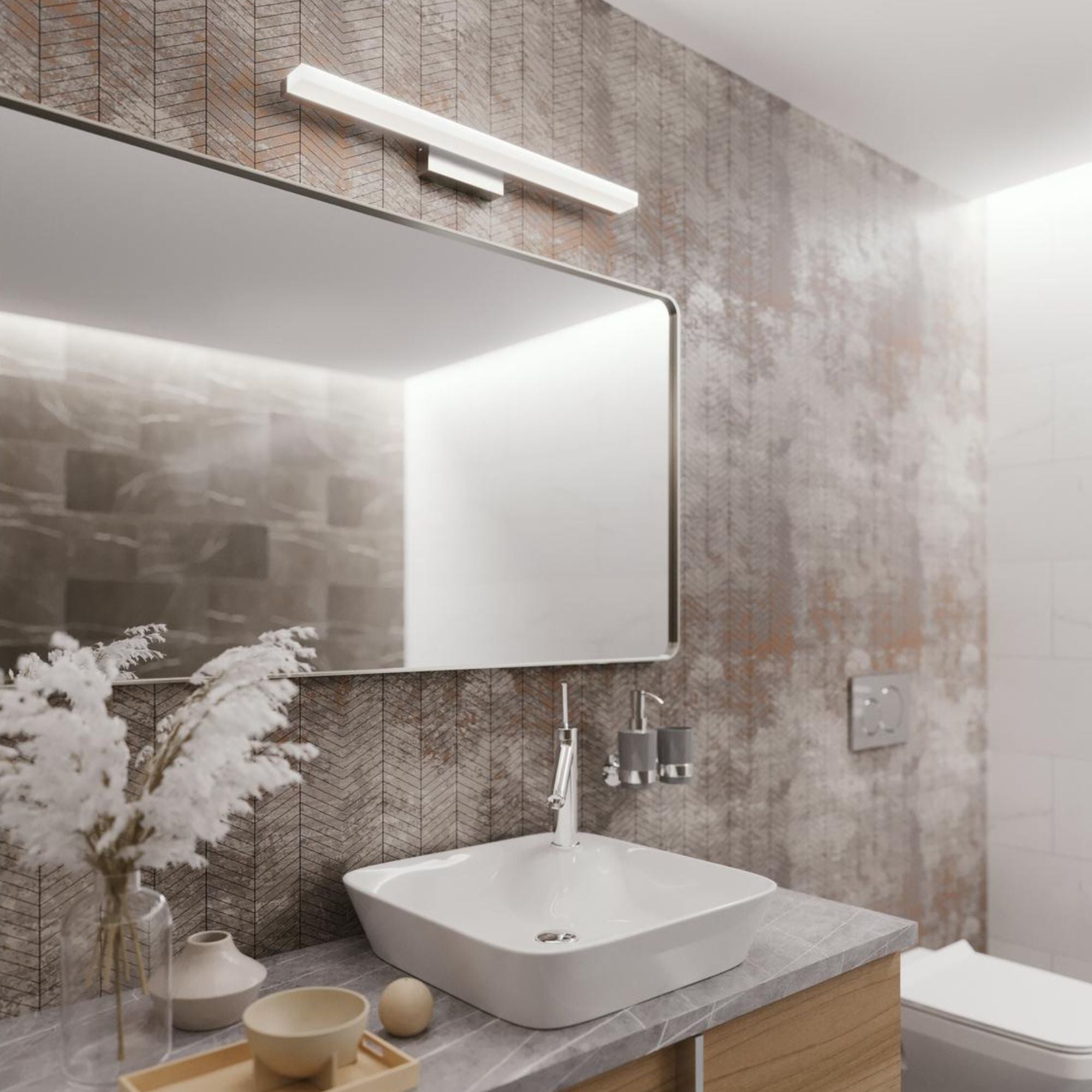 Ramona 36" LED Vanity, Satin Nickel Finish - Bees Lighting