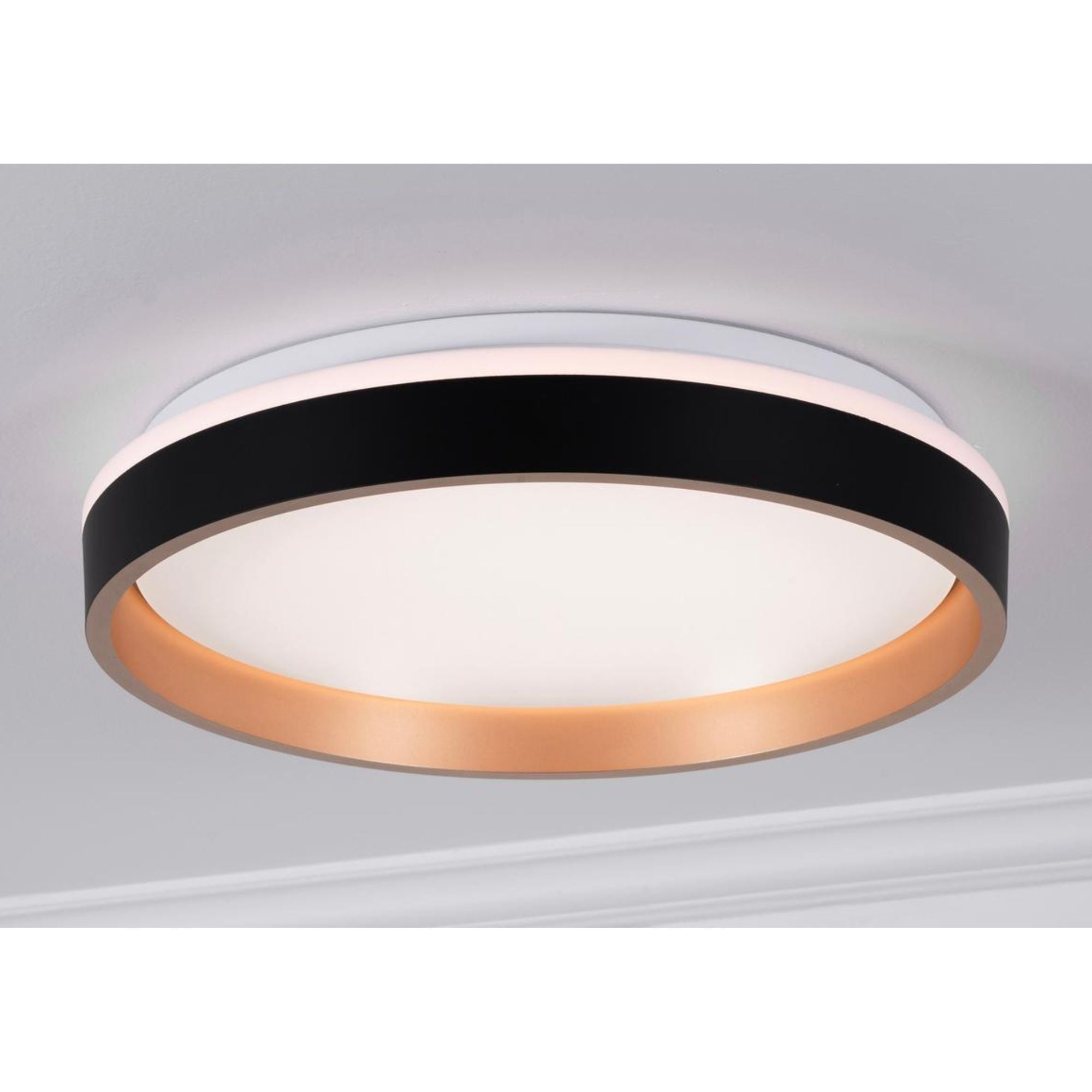 Rana 16'' LED Flush Mount Light, Black Finish - Bees Lighting