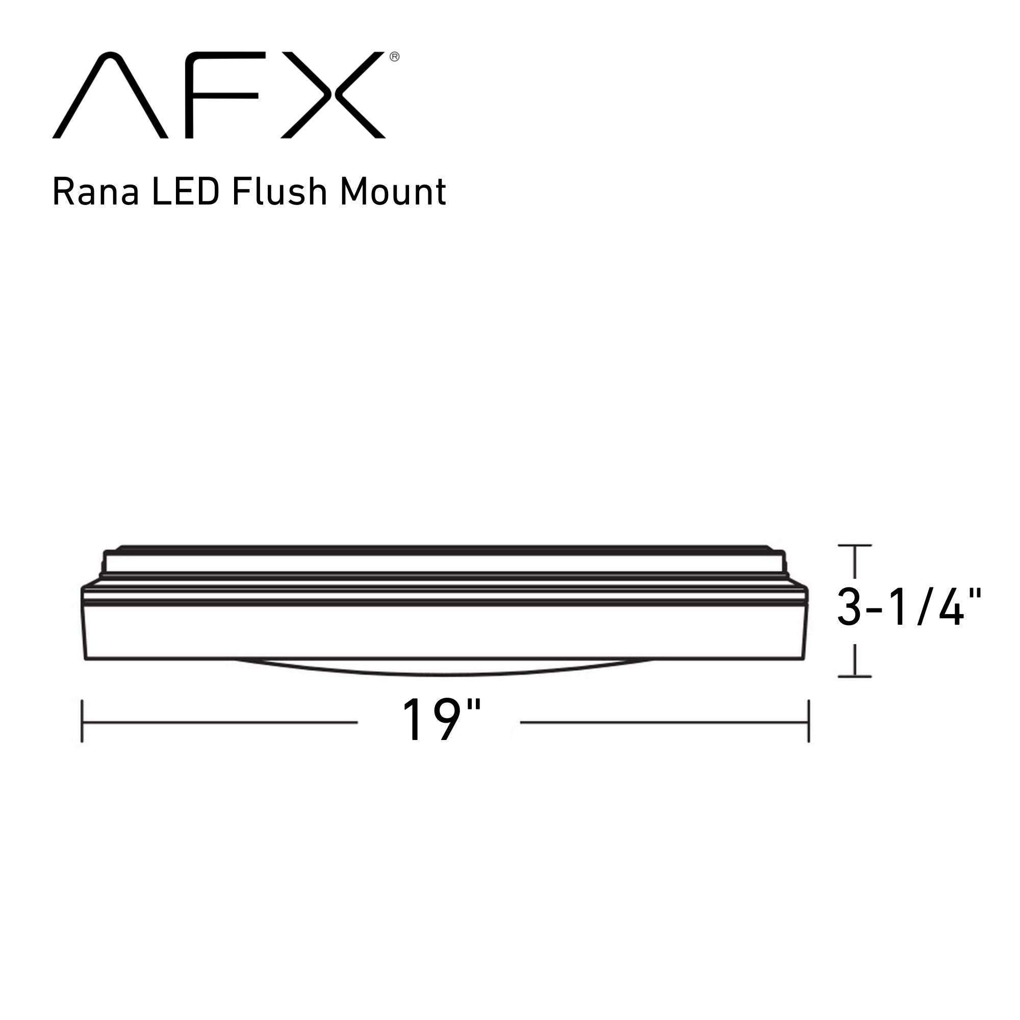 Rana 19'' LED Flush Mount Light, Black Finish - Bees Lighting