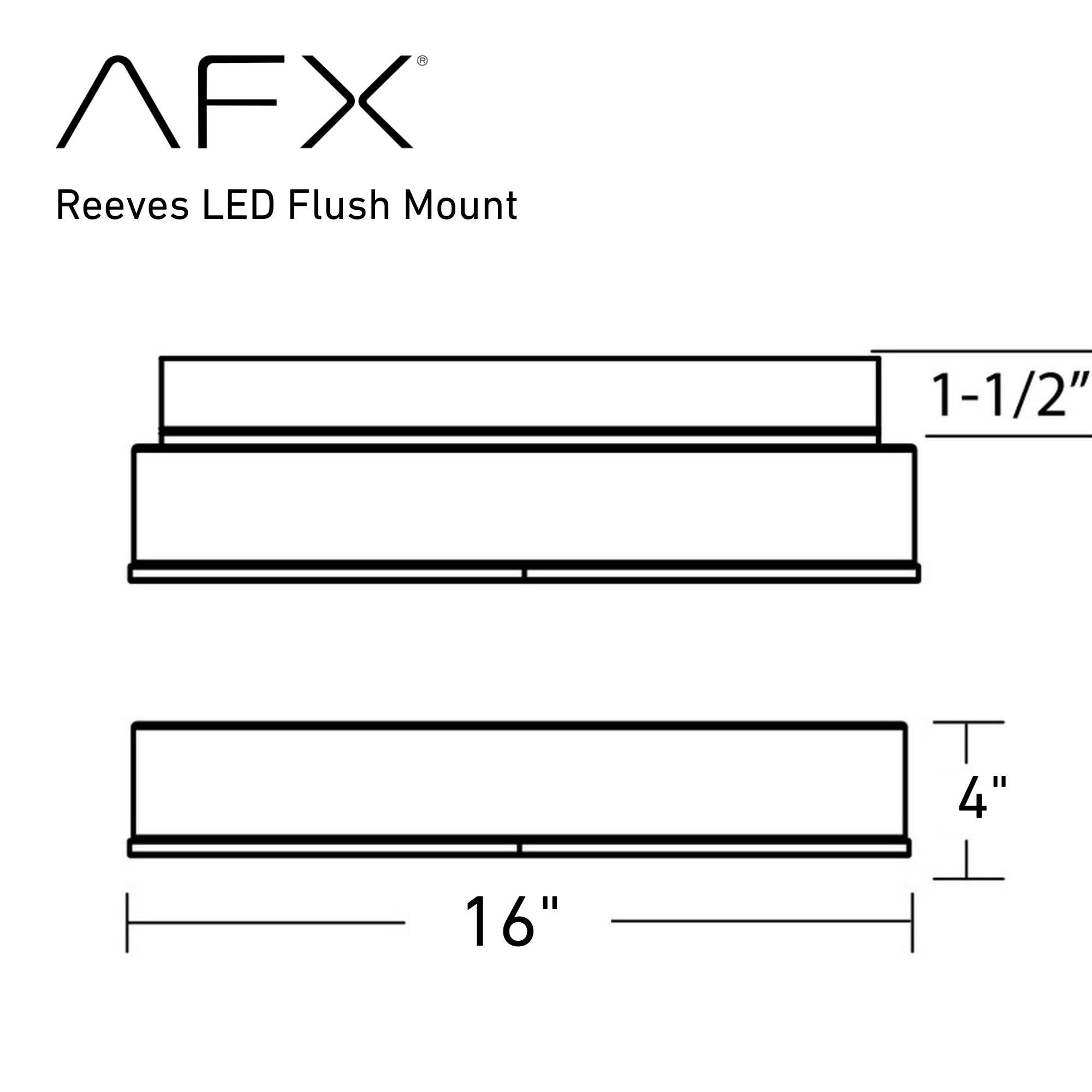 Reeves 16" LED Flush Mount, Satin Nickel Finish