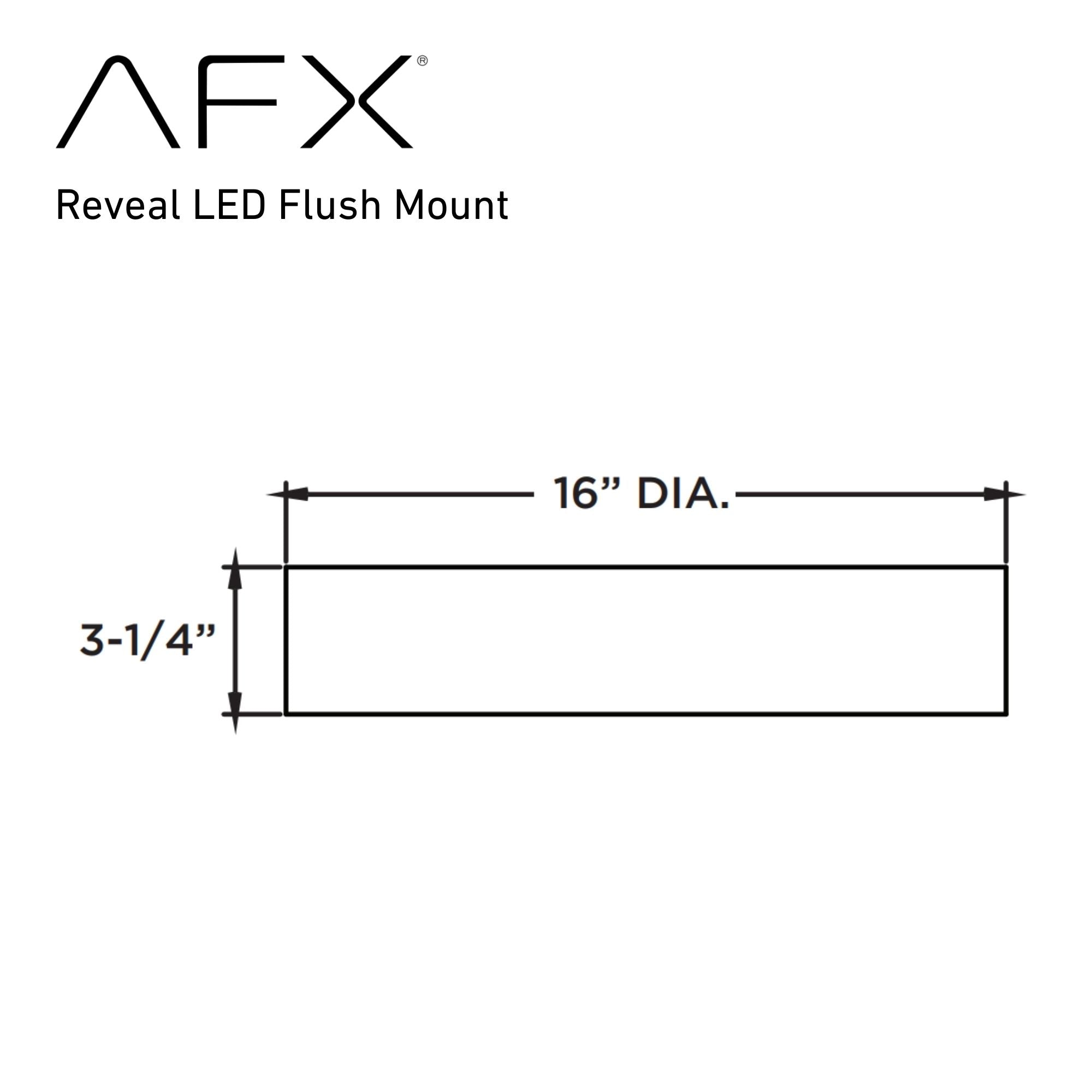 Reveal 16 in. LED Flush Mount Light 120-277V White & Black Finish - Bees Lighting