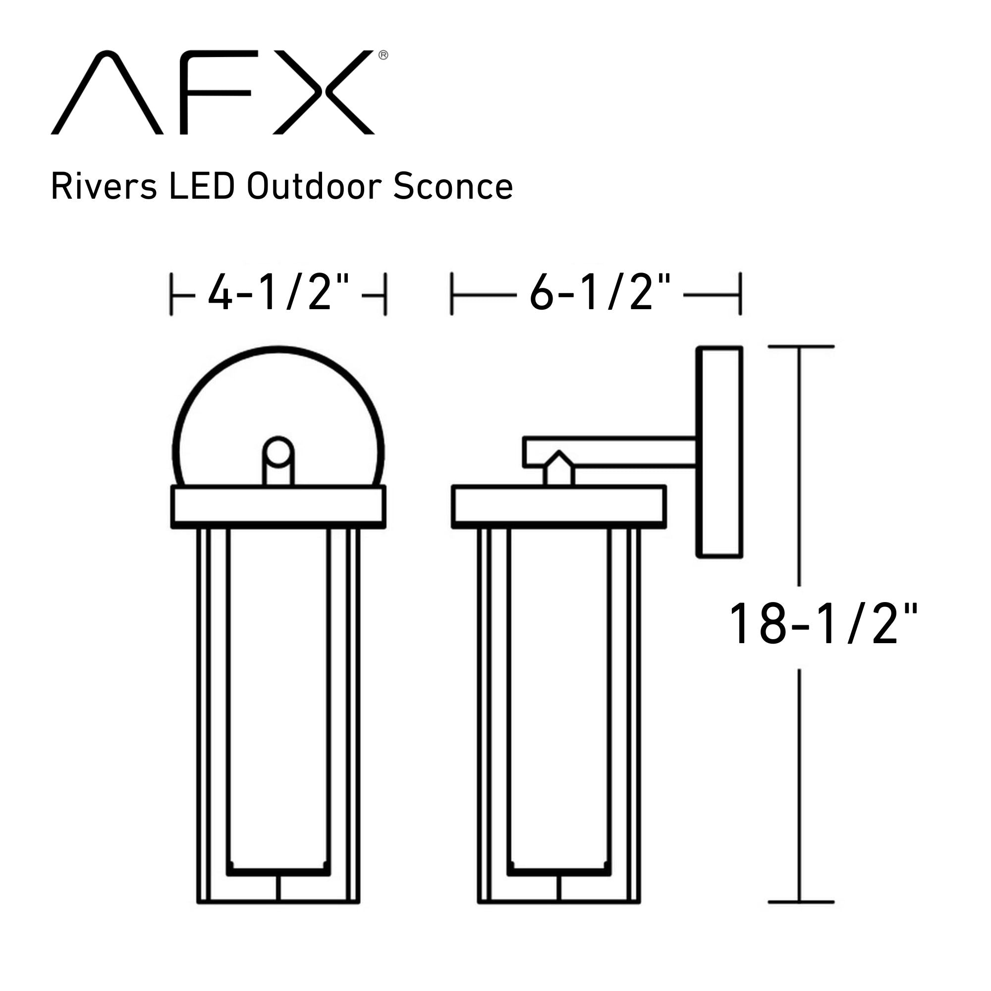 Rivers 18 in. LED Outdoor Wall Light Gray Finish - Bees Lighting